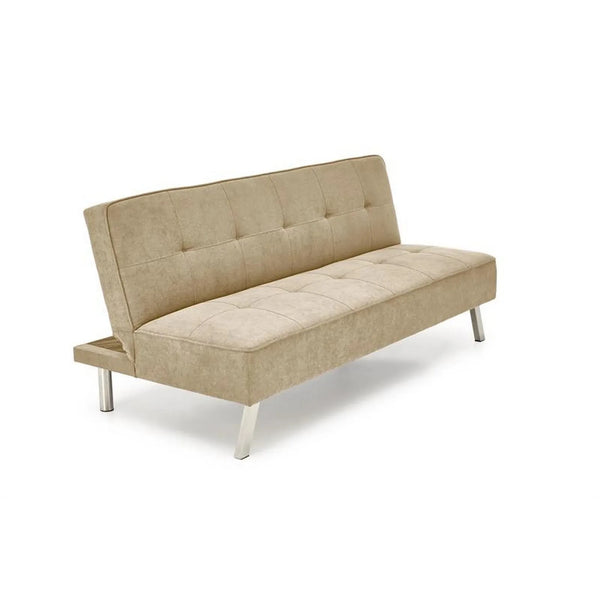 Canapea extensibila CARLITO, bej, stofa clasica/metal, 173x97/83x80 cm