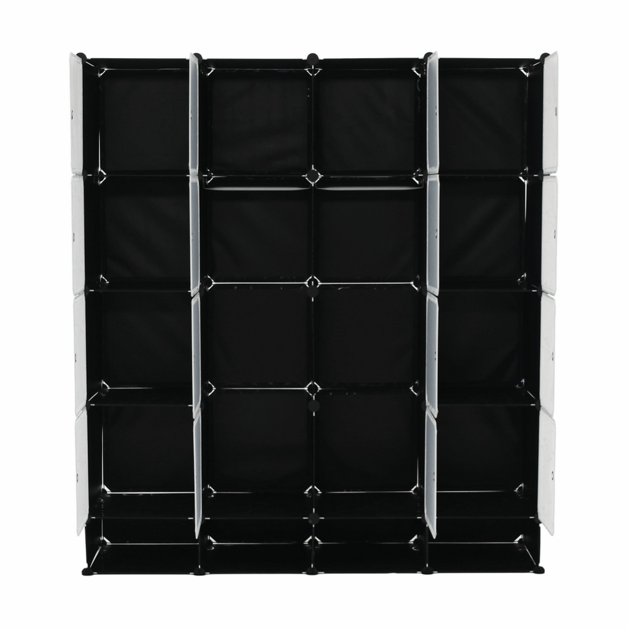 Dulap RODAN TYPE 2, negru/alb, plastic/metal, 147x47x165 cm
