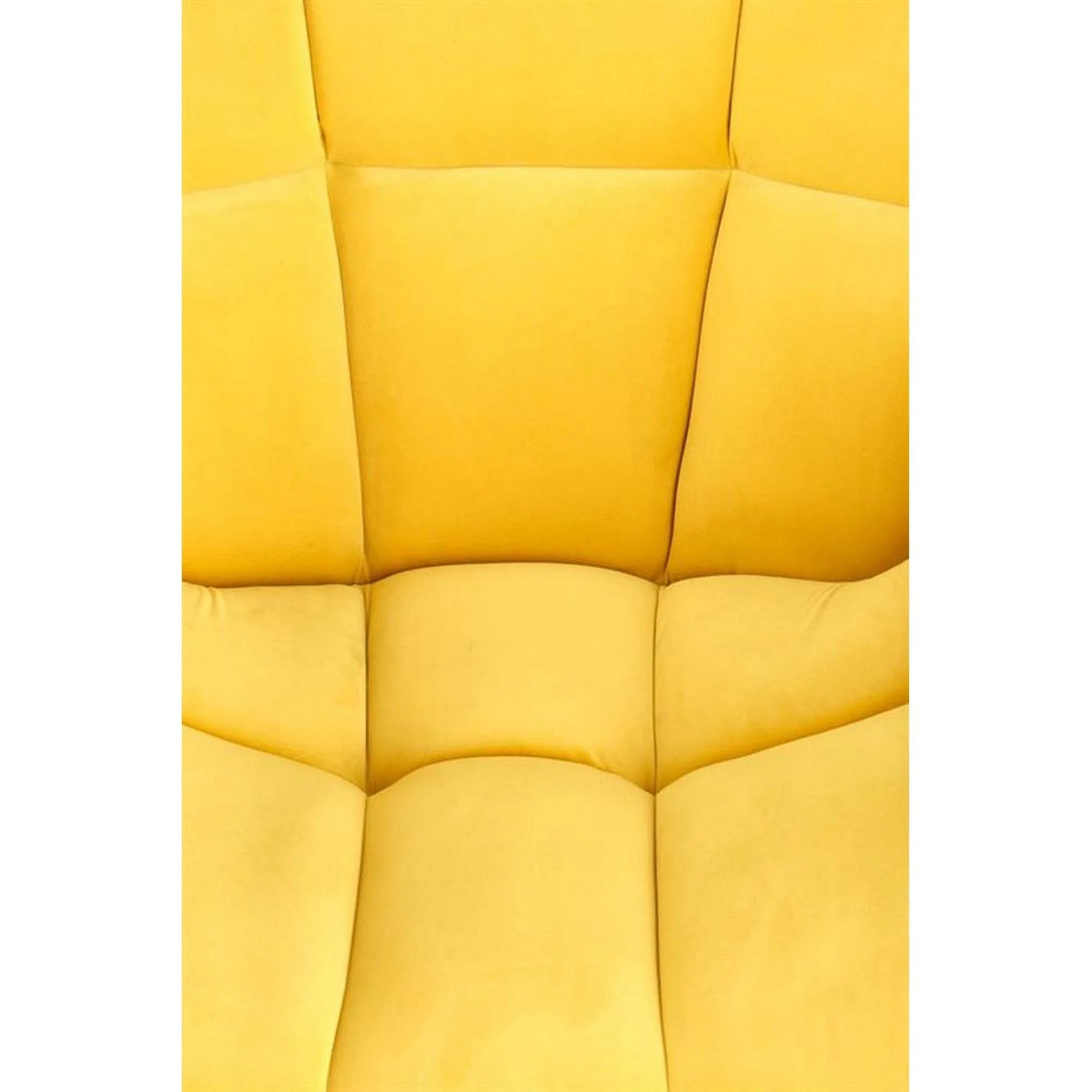 Fotoliu BELTON, galben/negru, stofa catifelata/otel, 74x73x78 cm