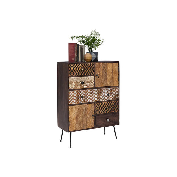 Comoda TAMANI, stejar, lemn, 80x38x108 cm