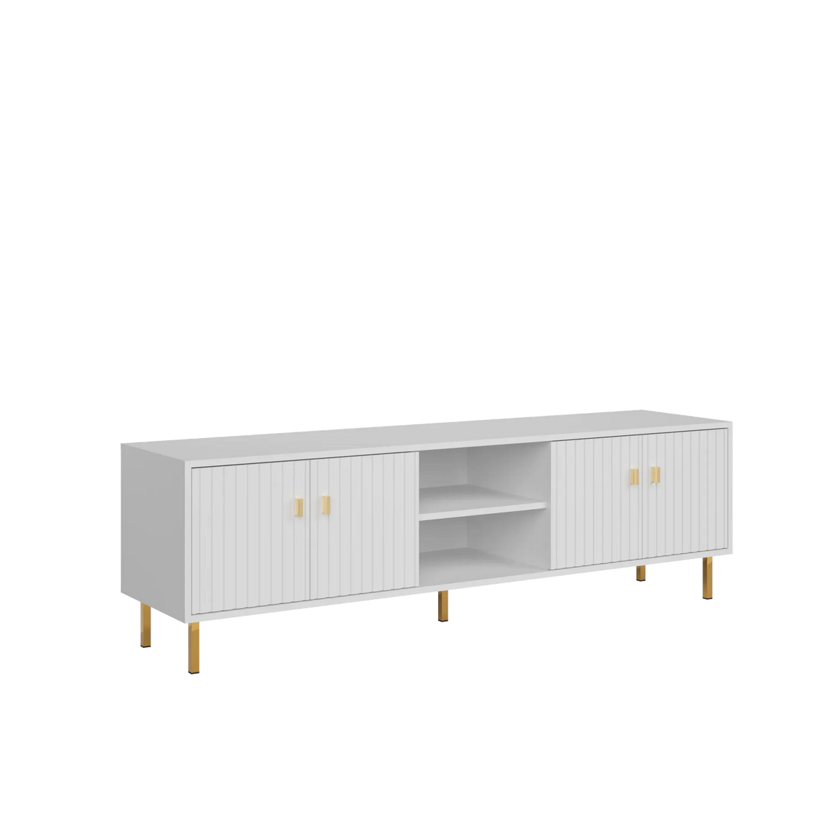 Comoda TV PIANO, alb, PAL, 165x40x50 cm