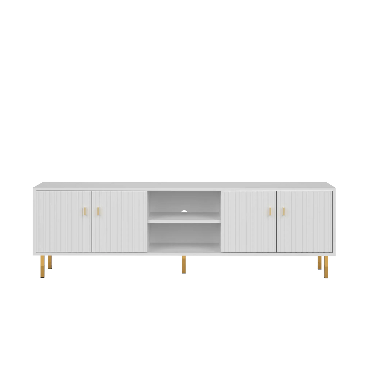 Comoda TV PIANO, alb, PAL, 165x40x50 cm