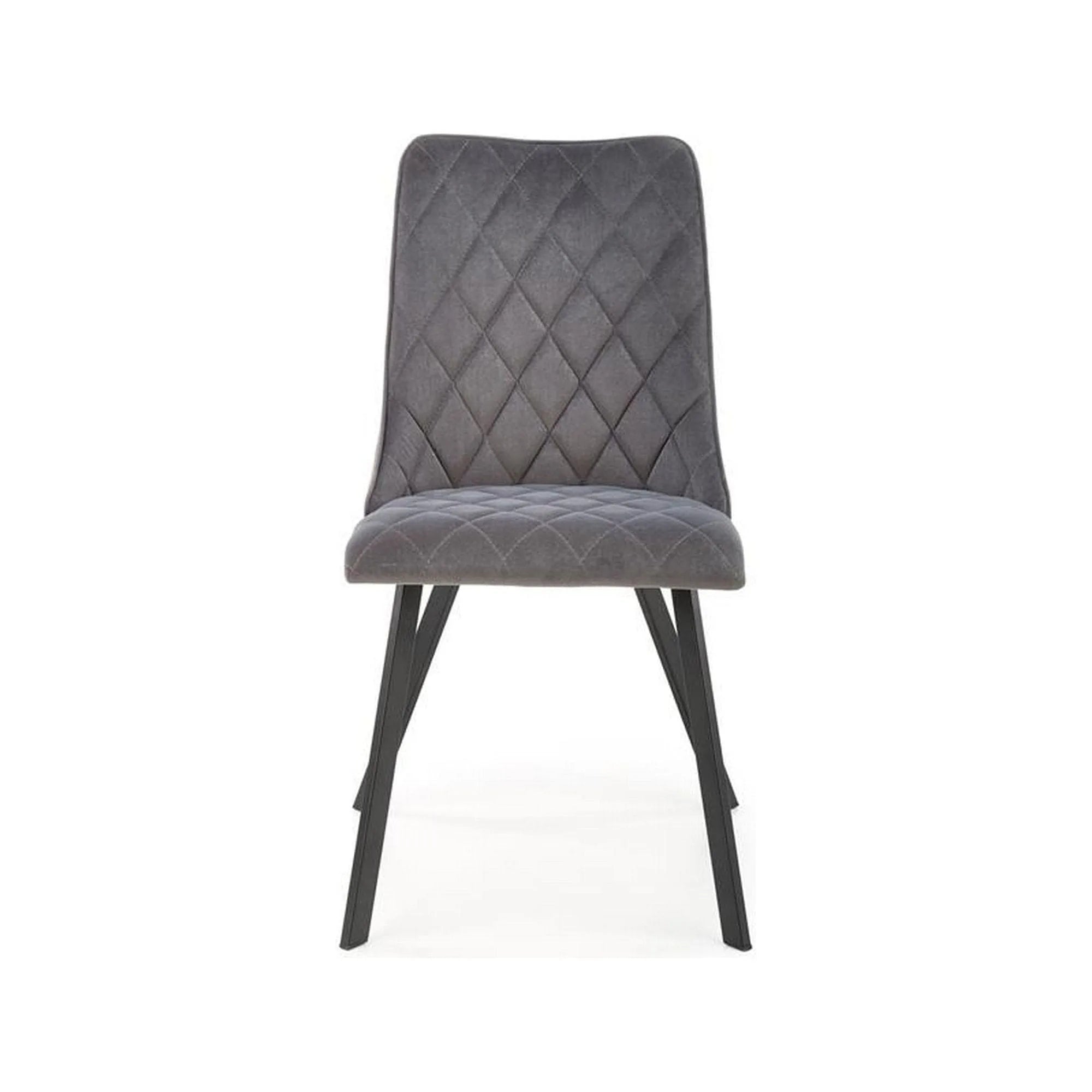 Scaun K450, gri/negru, stofa catifelata/metal, 44x58x85 cm