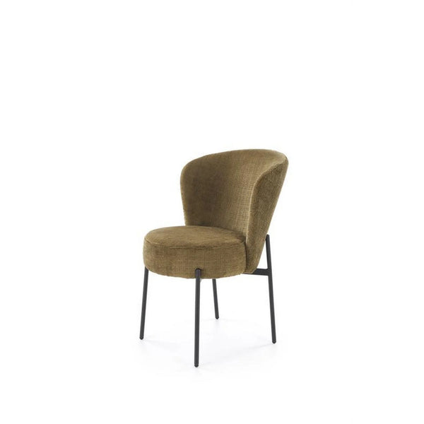 Scaun K590, verde olive - Cremona 38, stofa catifelata/otel, 55x66x80 cm