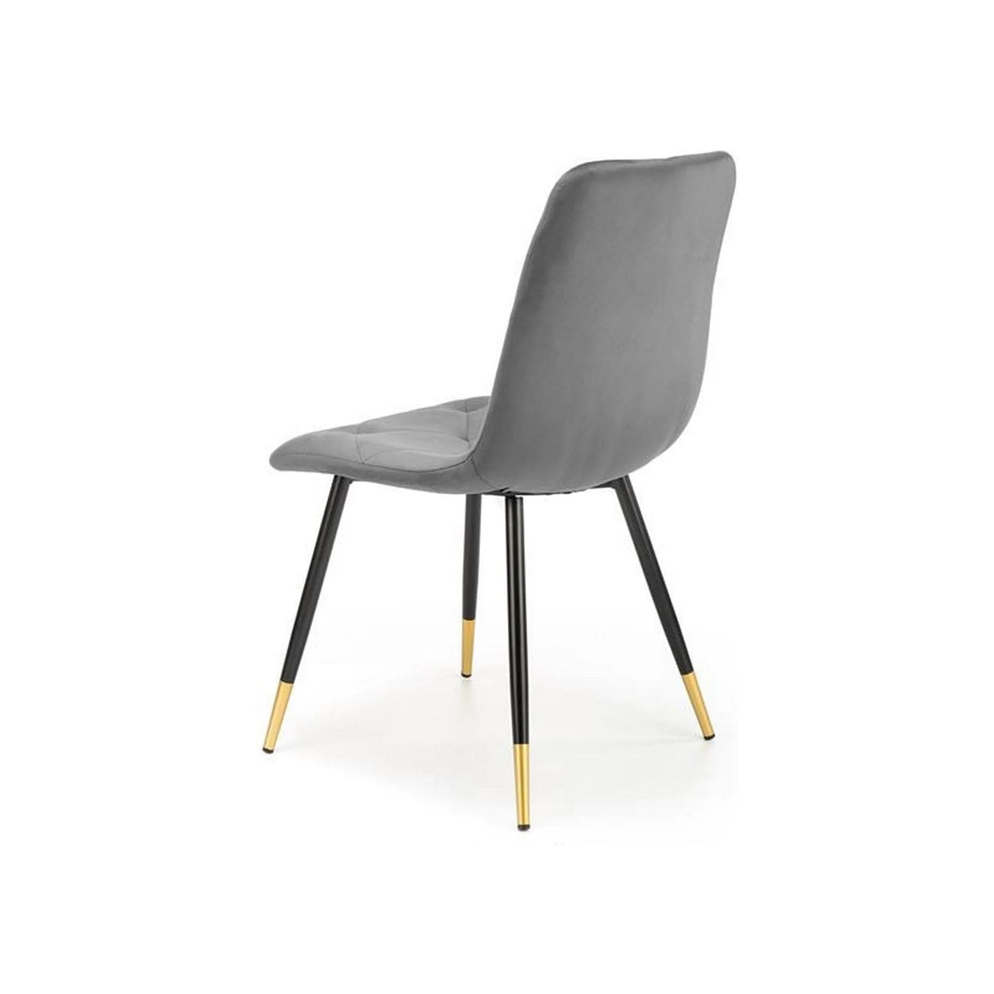 Scaun K438, gri/negru, stofa catifelata/metal, 45x50x86 cm