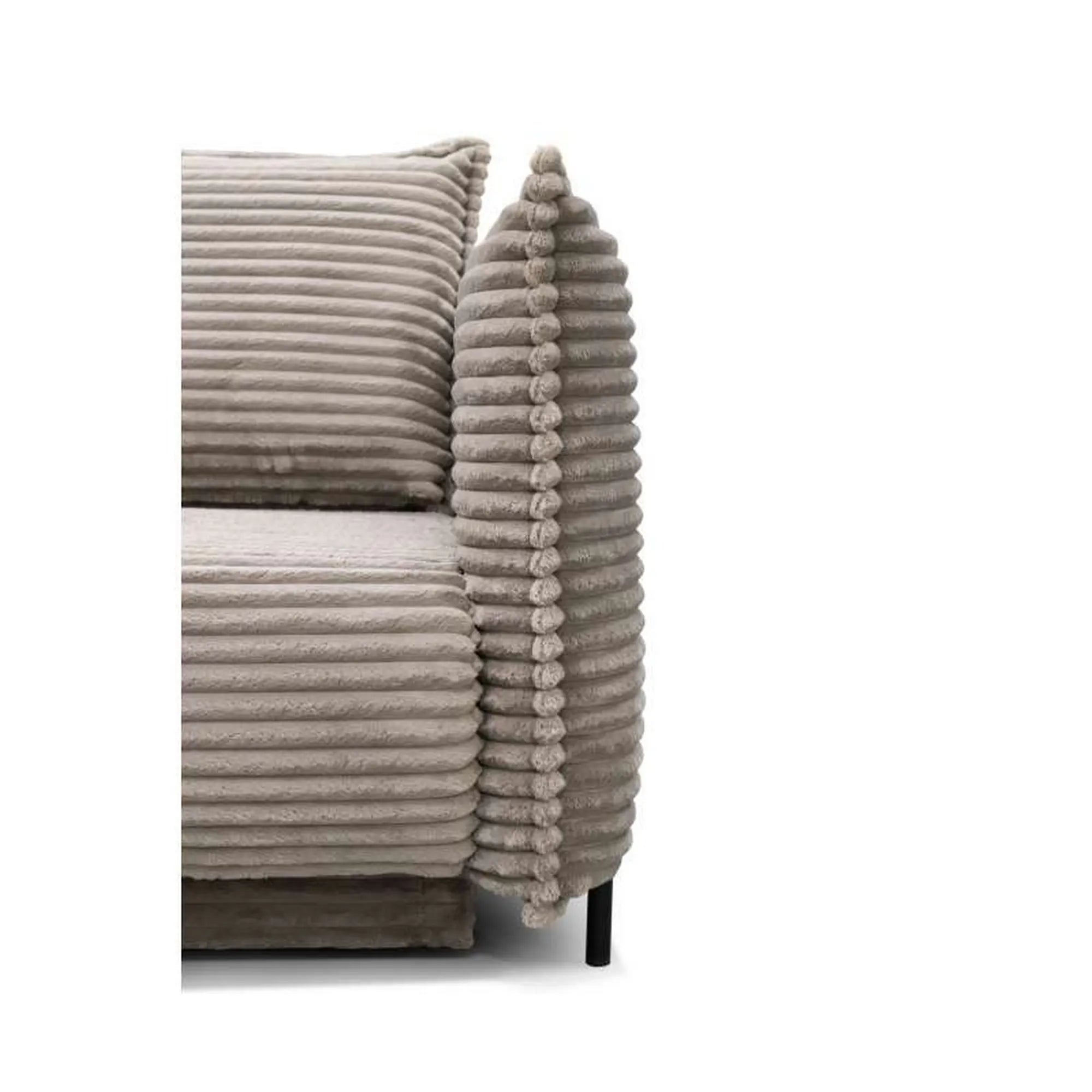Canapea extensibila Amalfi, stofa catifelata maro - Monolith 15, cu lada depozitare, 226x105x90 cm