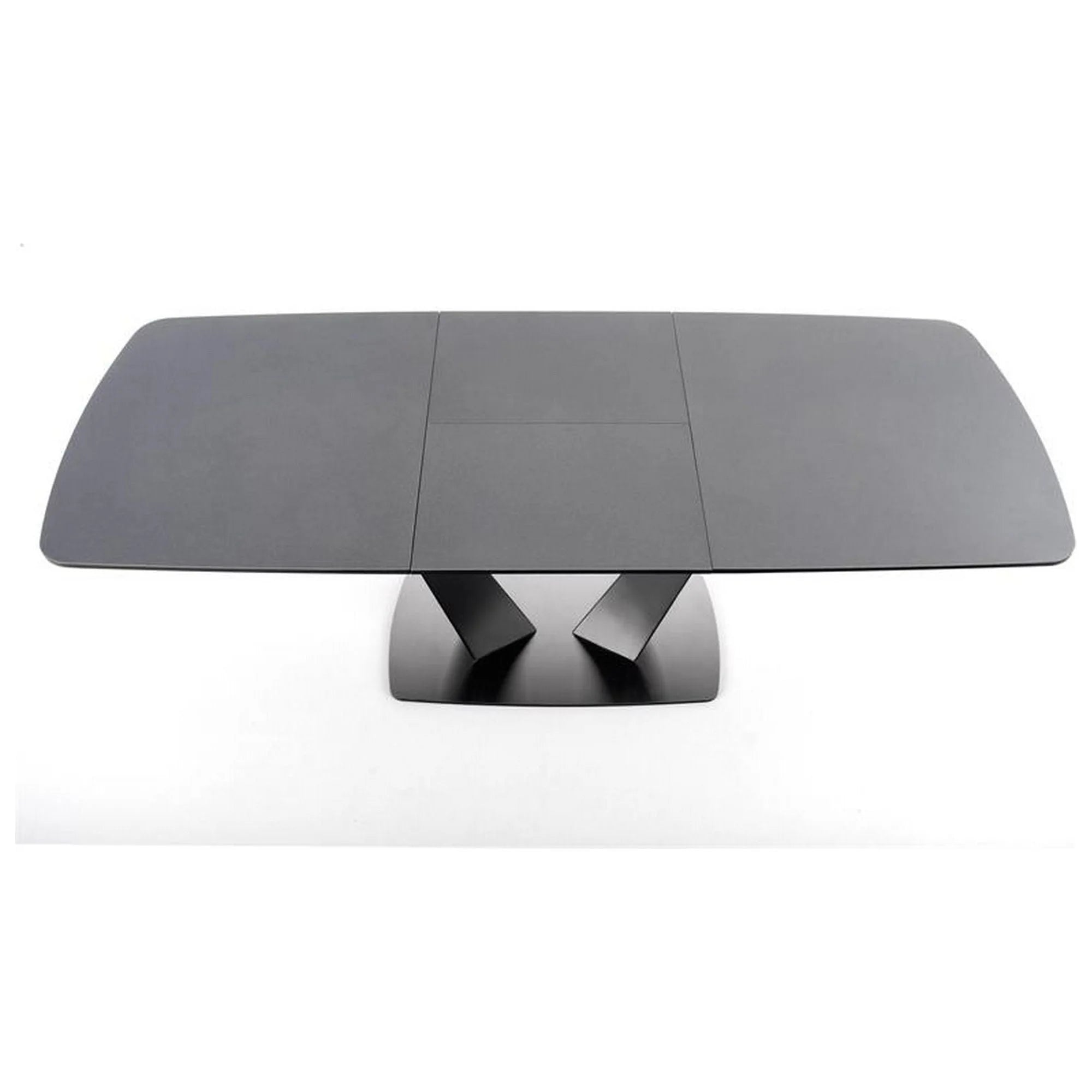 Masa extensibila Fangor, gri inchis/negru, 160-220/90/76 cm
