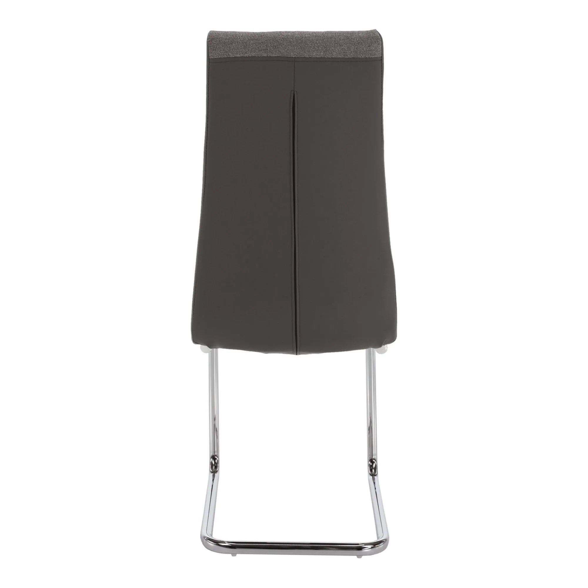 Scaun SALOMA NEW, gri, stofa clasica/pielele ecologica/metal, 42x56.5x105 cm