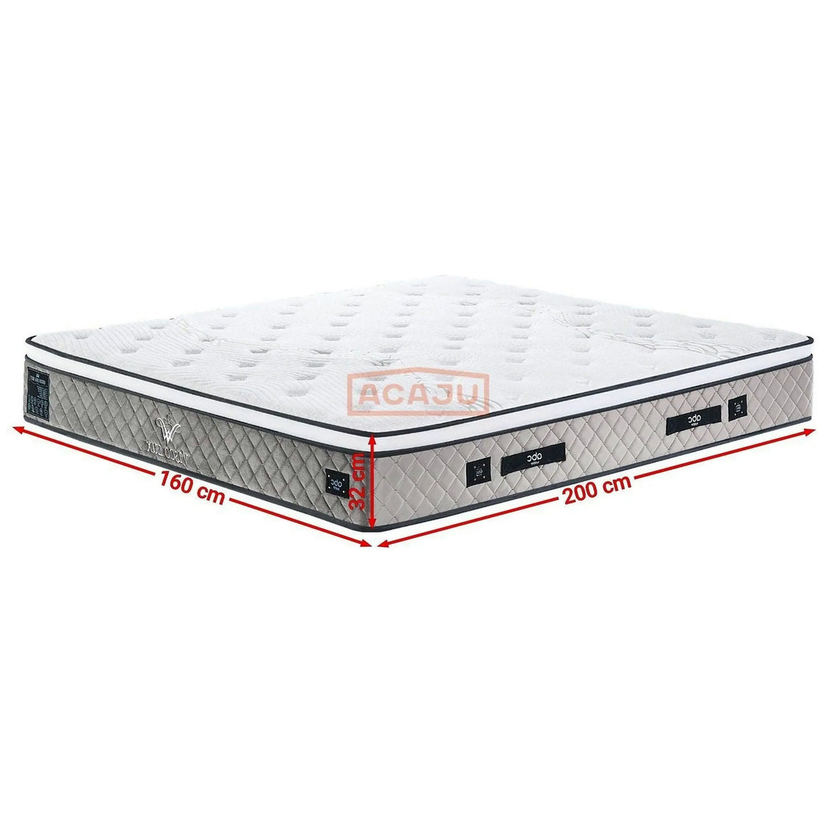 Saltea 160 pe 200 HADISE, alb/gri deschis