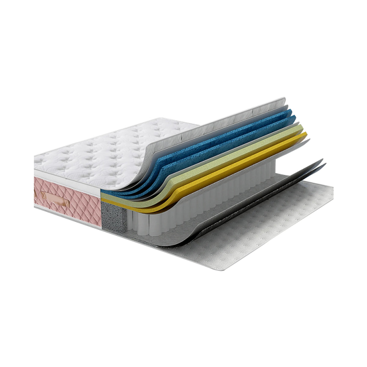 Saltea memory 140x200 VISCO LUX, alb/roz