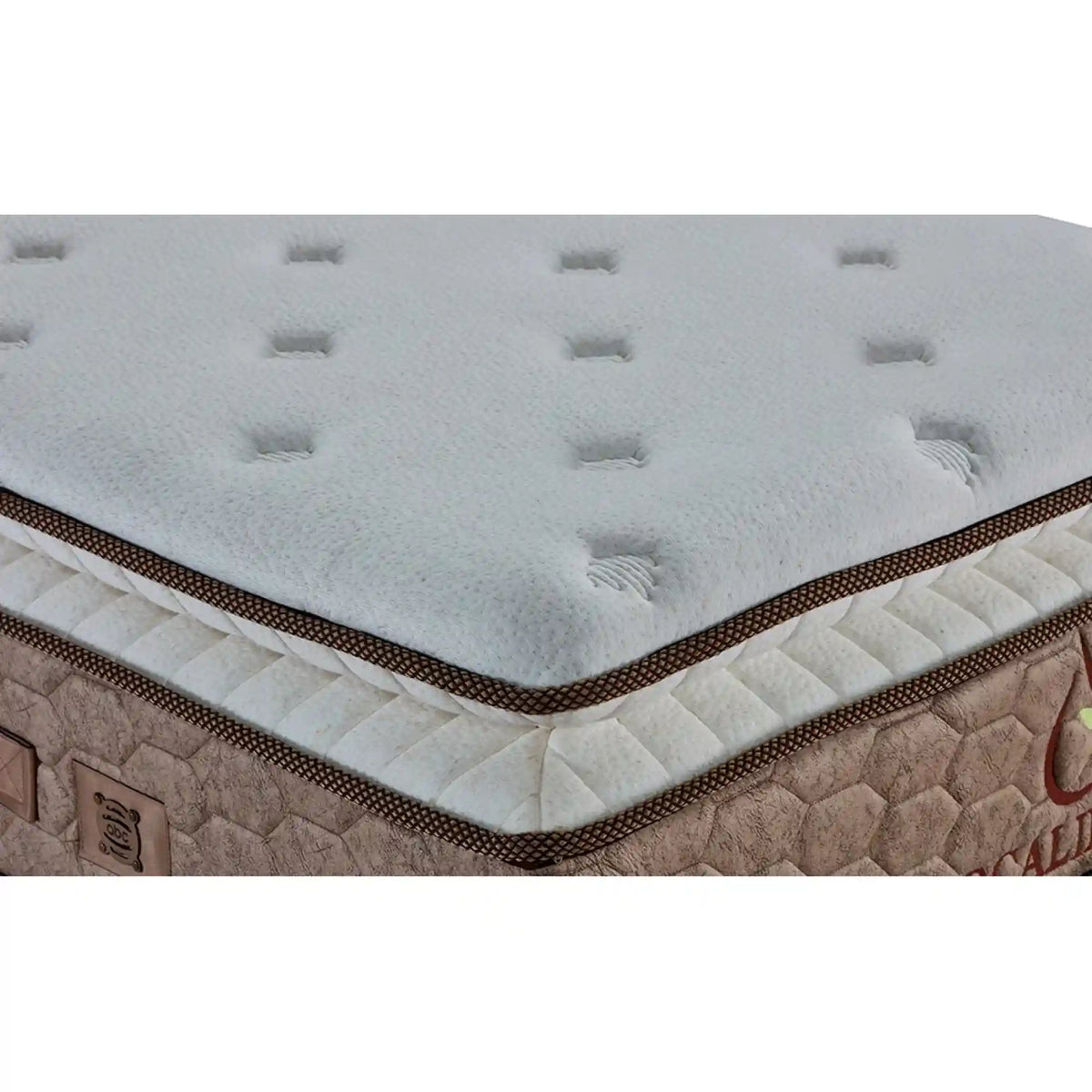 Saltea OCALIPTUS, alb/maro, 140x200 cm