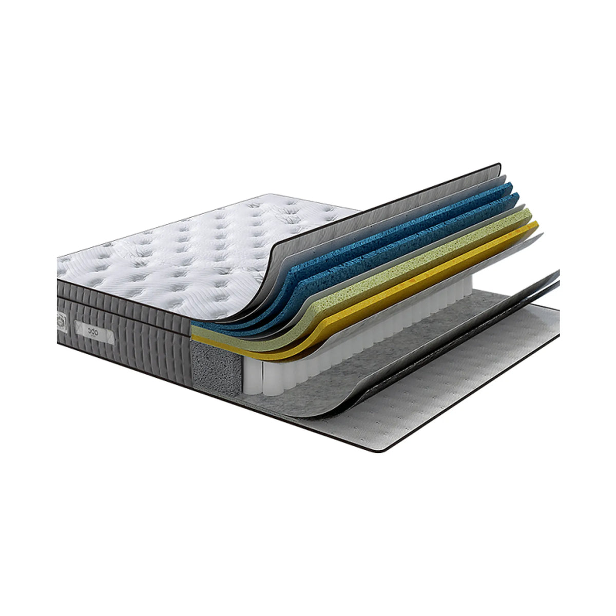 Saltea pat 200x160 LATEKS COMFORT, alb/gri
