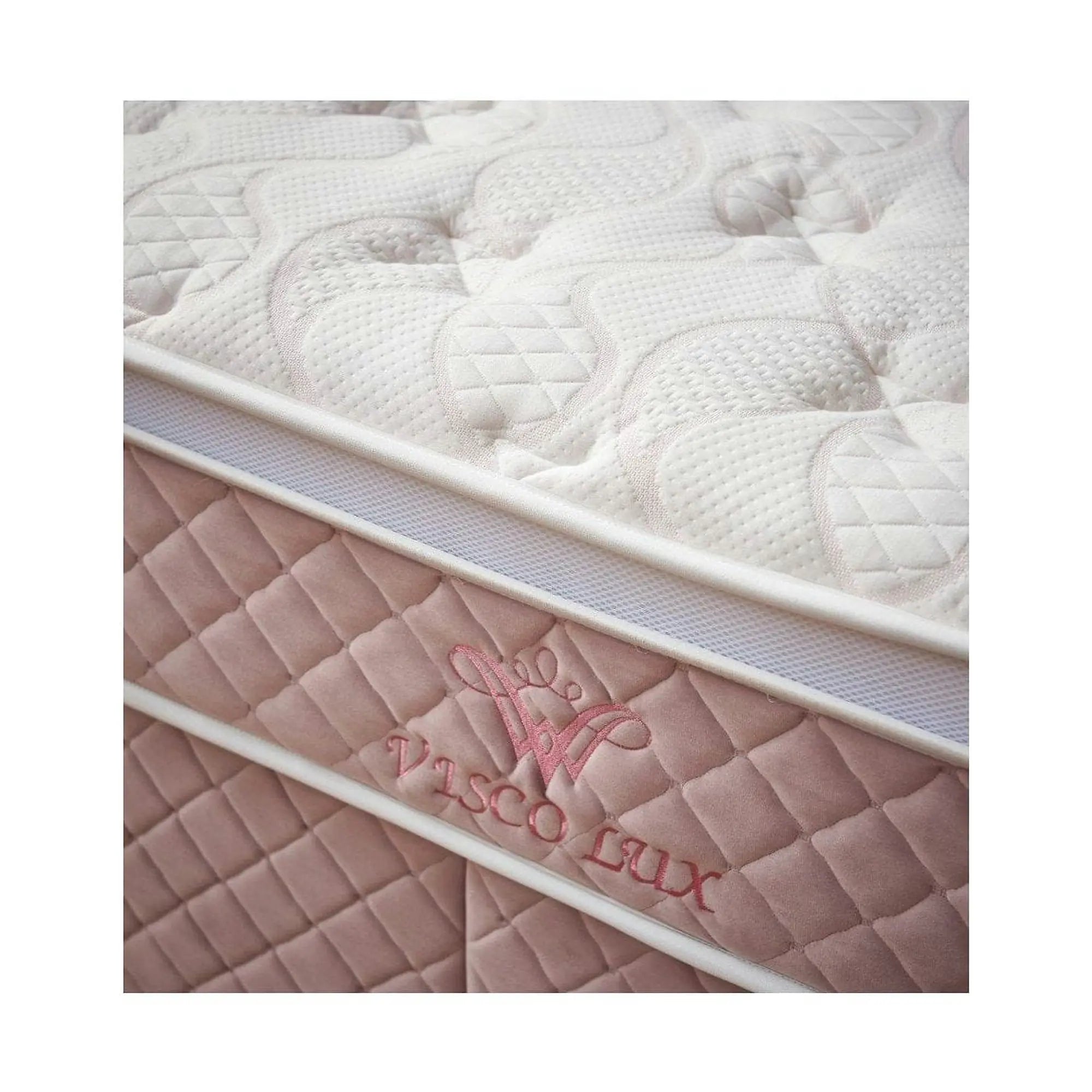 Saltea VISCO LUX, alb/roz, 160x200 cm