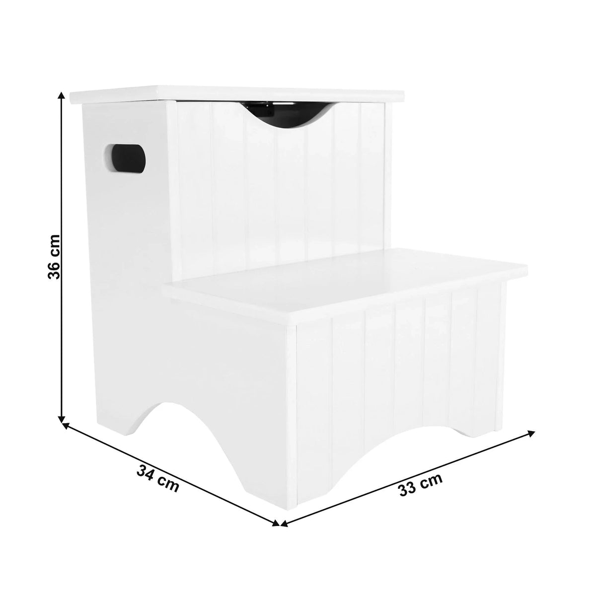 Scara copii HURLEY, alb, 33x34x36 cm