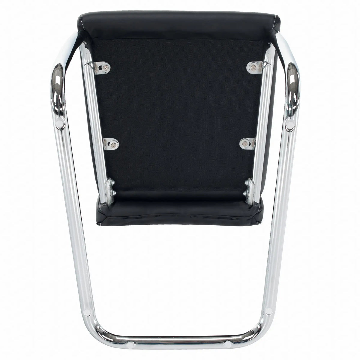 Scaun ABIRA NEW, negru/crom, piele PU/metal, 43x44x96 cm