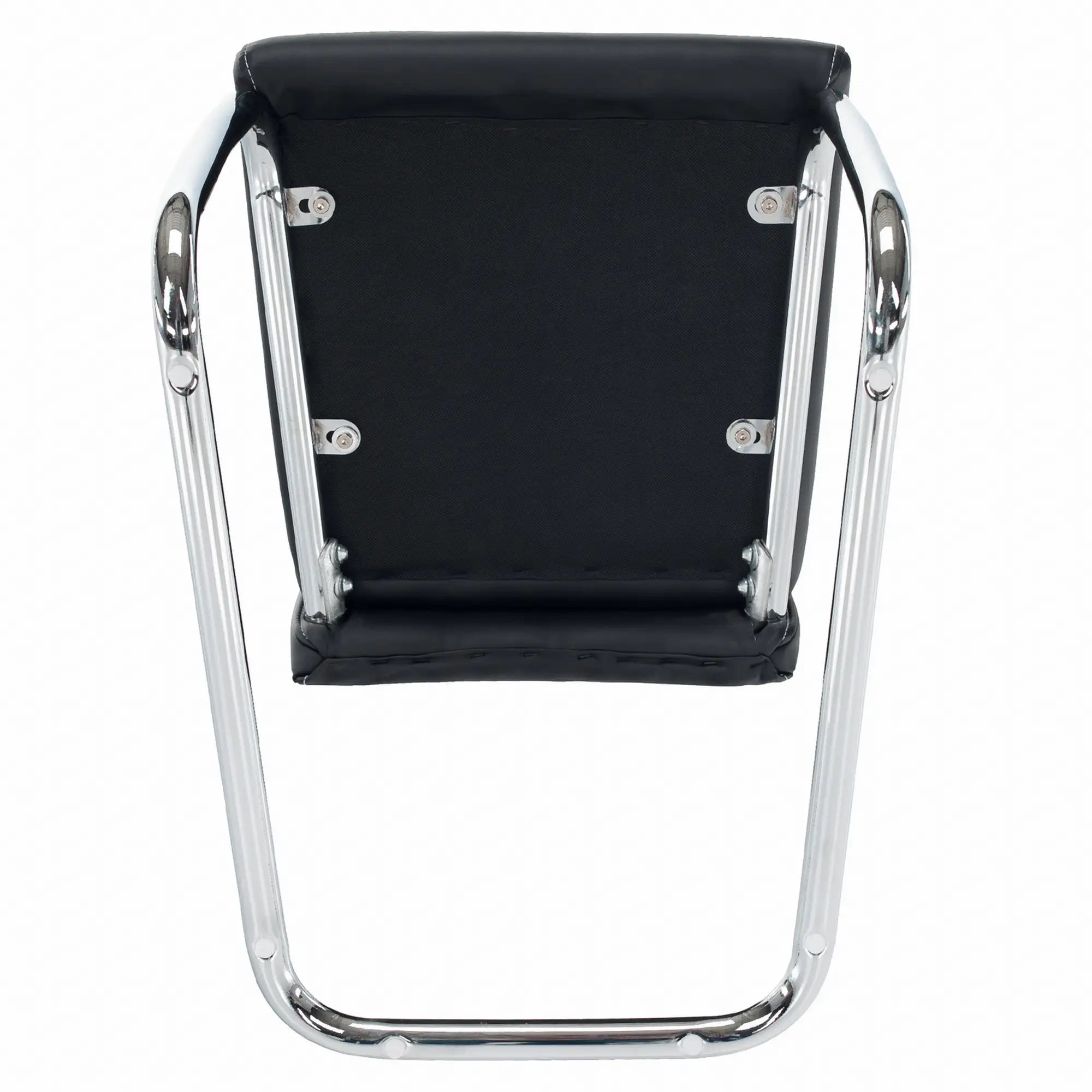 Scaun ABIRA NEW, negru/crom, piele PU/metal, 43x44x96 cm