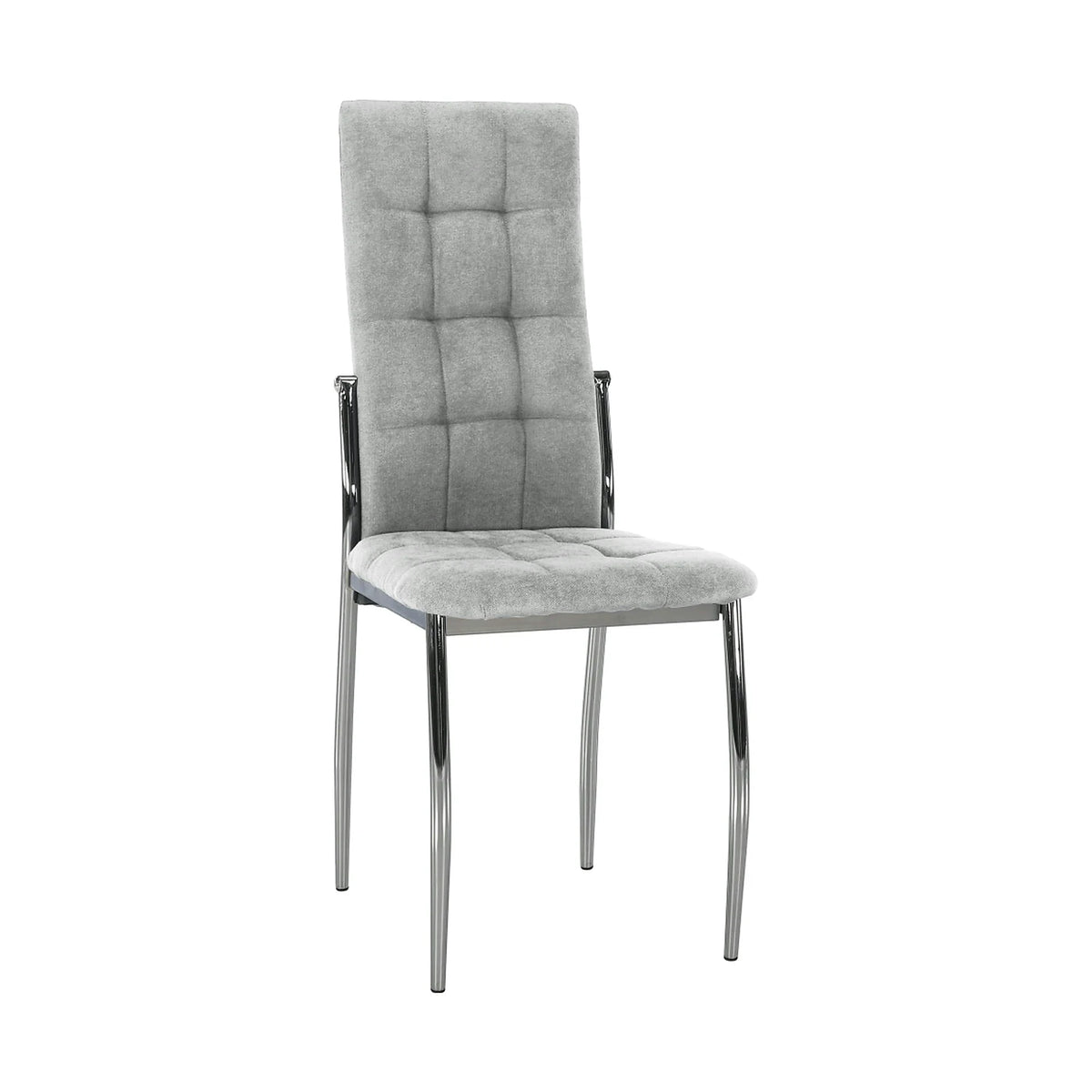 Scaun ADORA 2 NEW, gri/crom, stofa clasica/metal, 46x57x99 cm