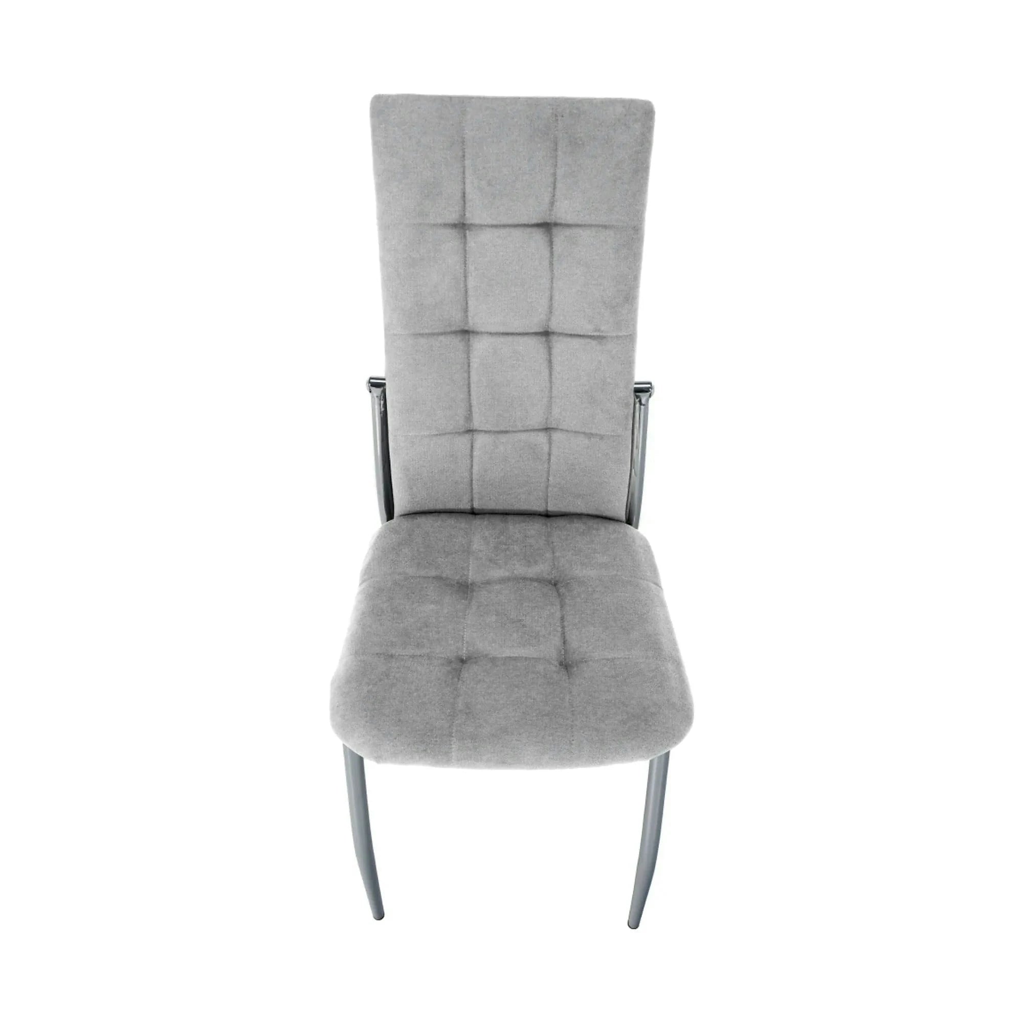 Scaun ADORA 2 NEW, gri/crom, stofa clasica/metal, 46x57x99 cm