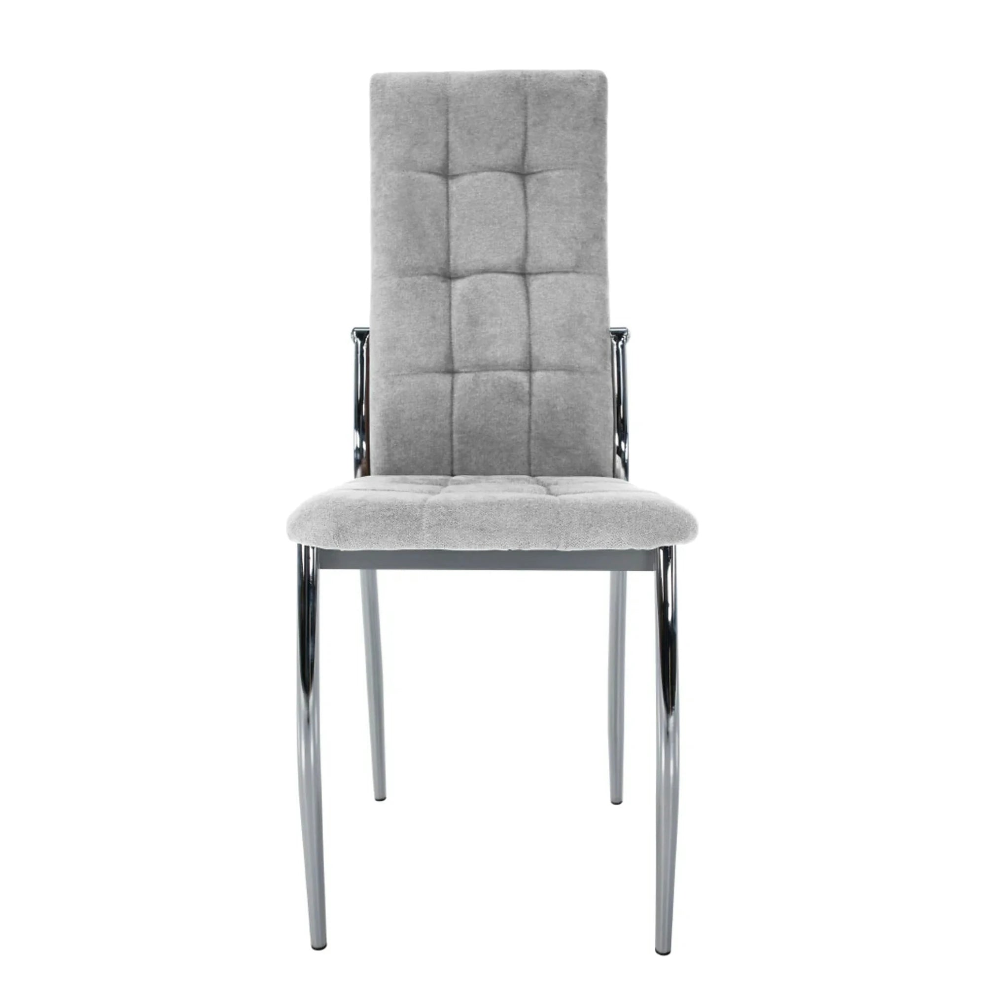 Scaun ADORA 2 NEW, gri/crom, stofa clasica/metal, 46x57x99 cm