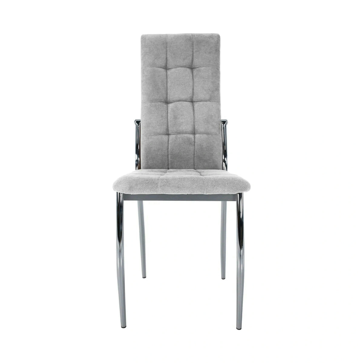 Scaun ADORA 2 NEW, gri/crom, stofa clasica/metal, 46x57x99 cm