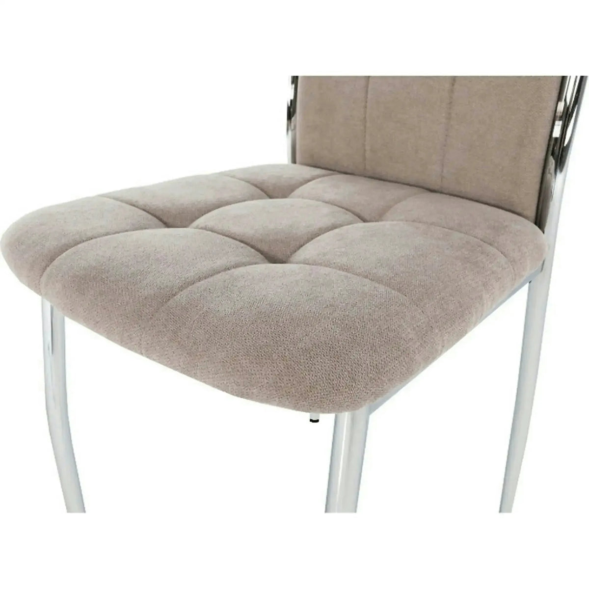 Scaun ADORA NEW, bej, stofa clasica/metal, 42x51x99 cm