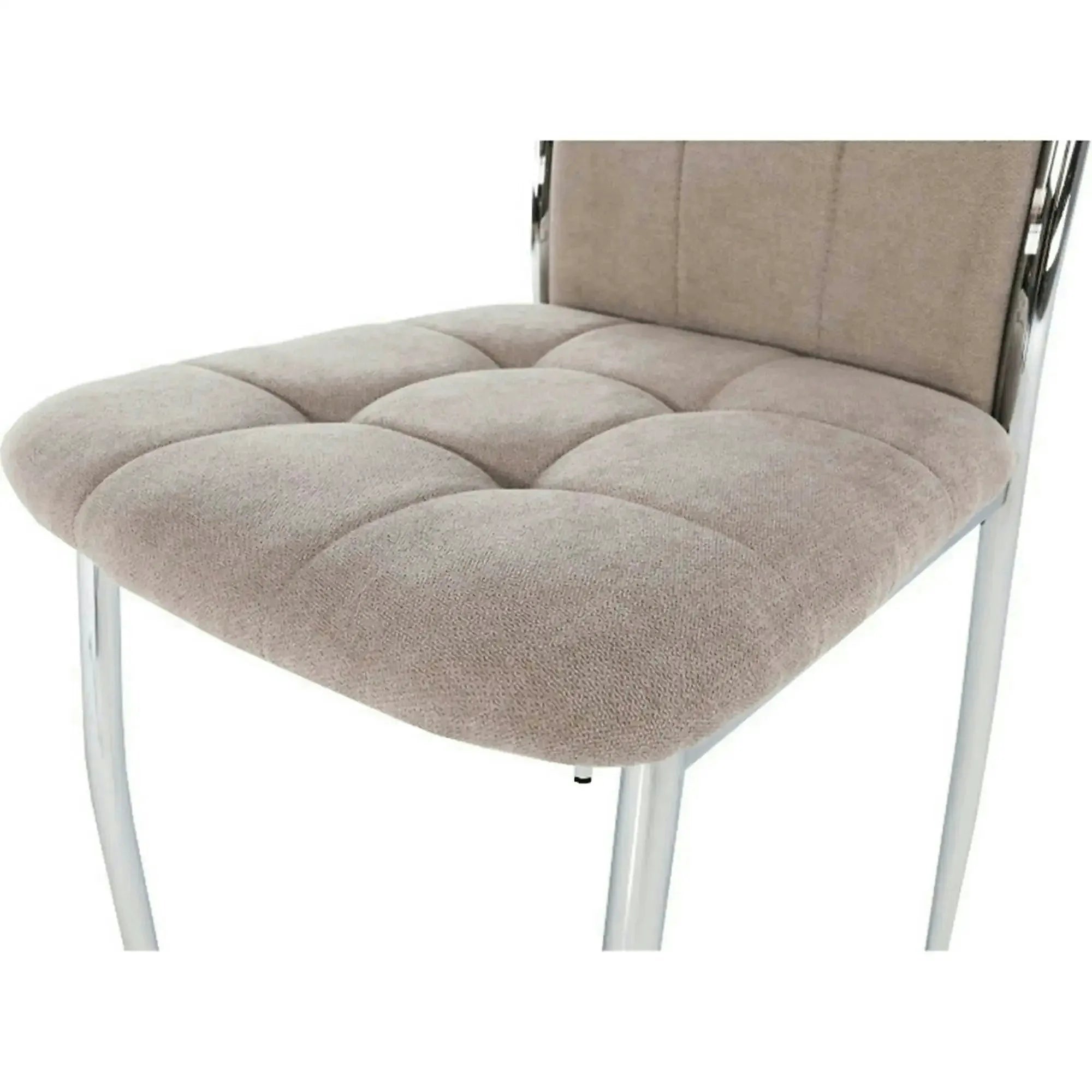 Scaun ADORA NEW, bej, stofa clasica/metal, 42x51x99 cm
