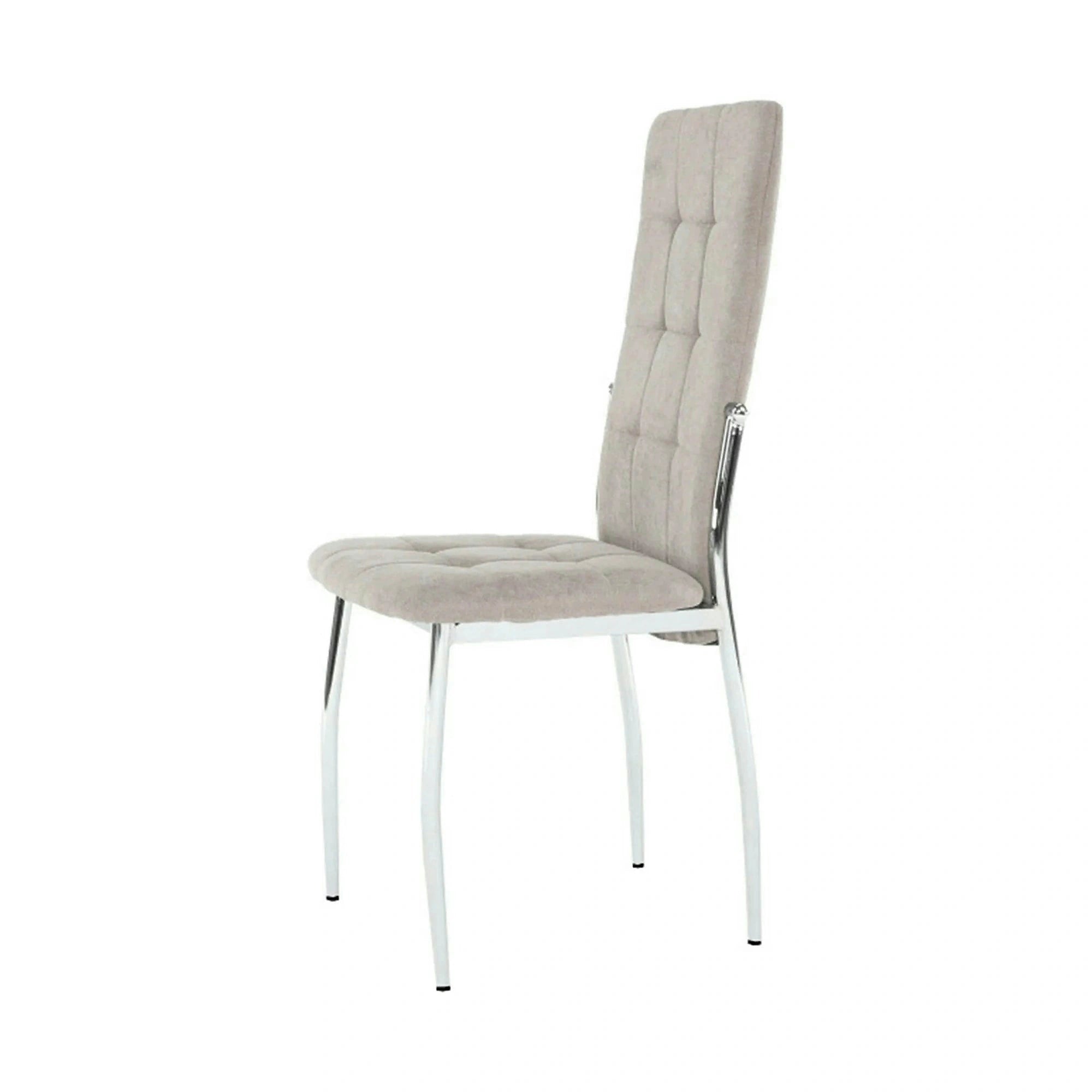 Scaun ADORA NEW, bej, stofa clasica/metal, 42x51x99 cm
