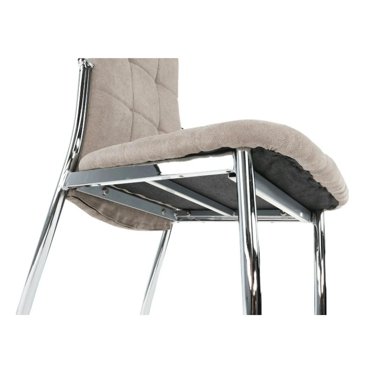 Scaun ADORA NEW, bej, stofa clasica/metal, 42x51x99 cm