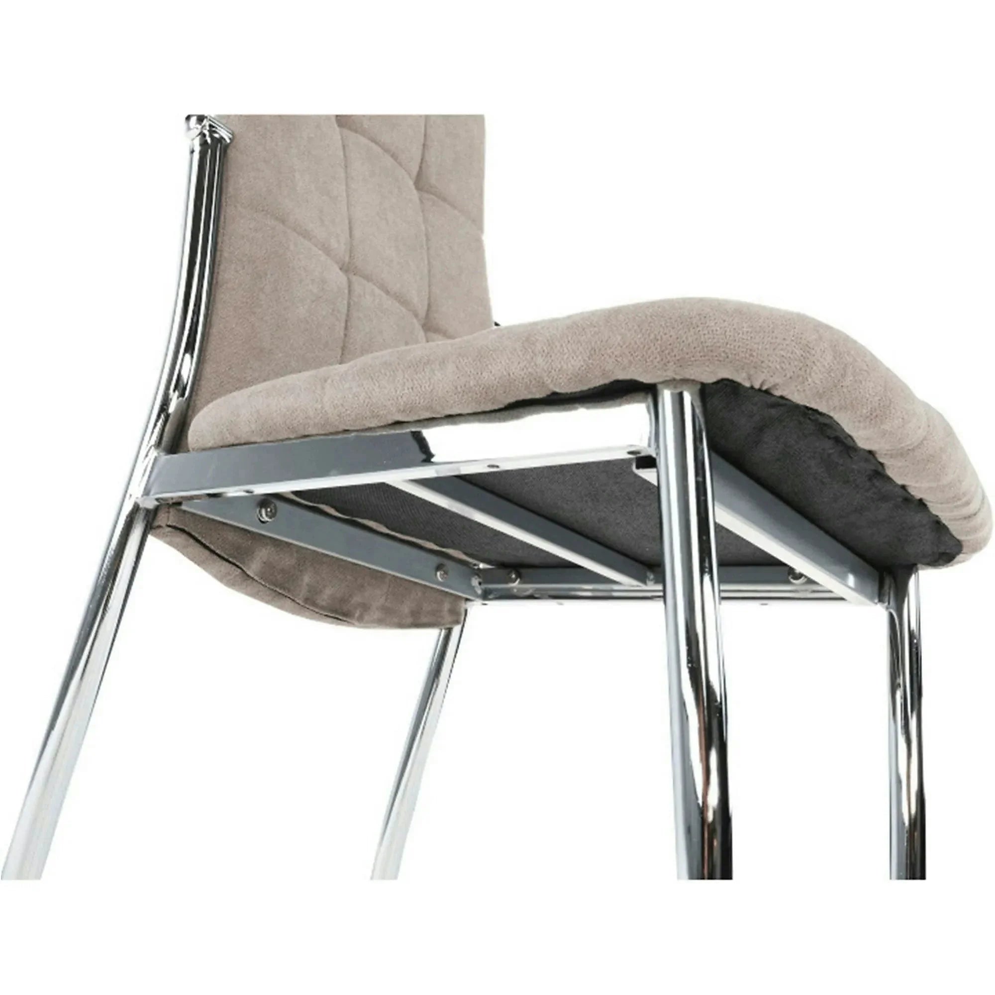 Scaun ADORA NEW, bej, stofa clasica/metal, 42x51x99 cm