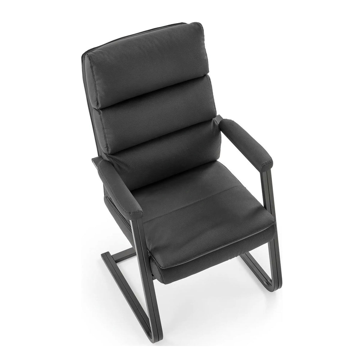 Scaun ADRIANO, negru, piele ecologica, 63x70x109 cm