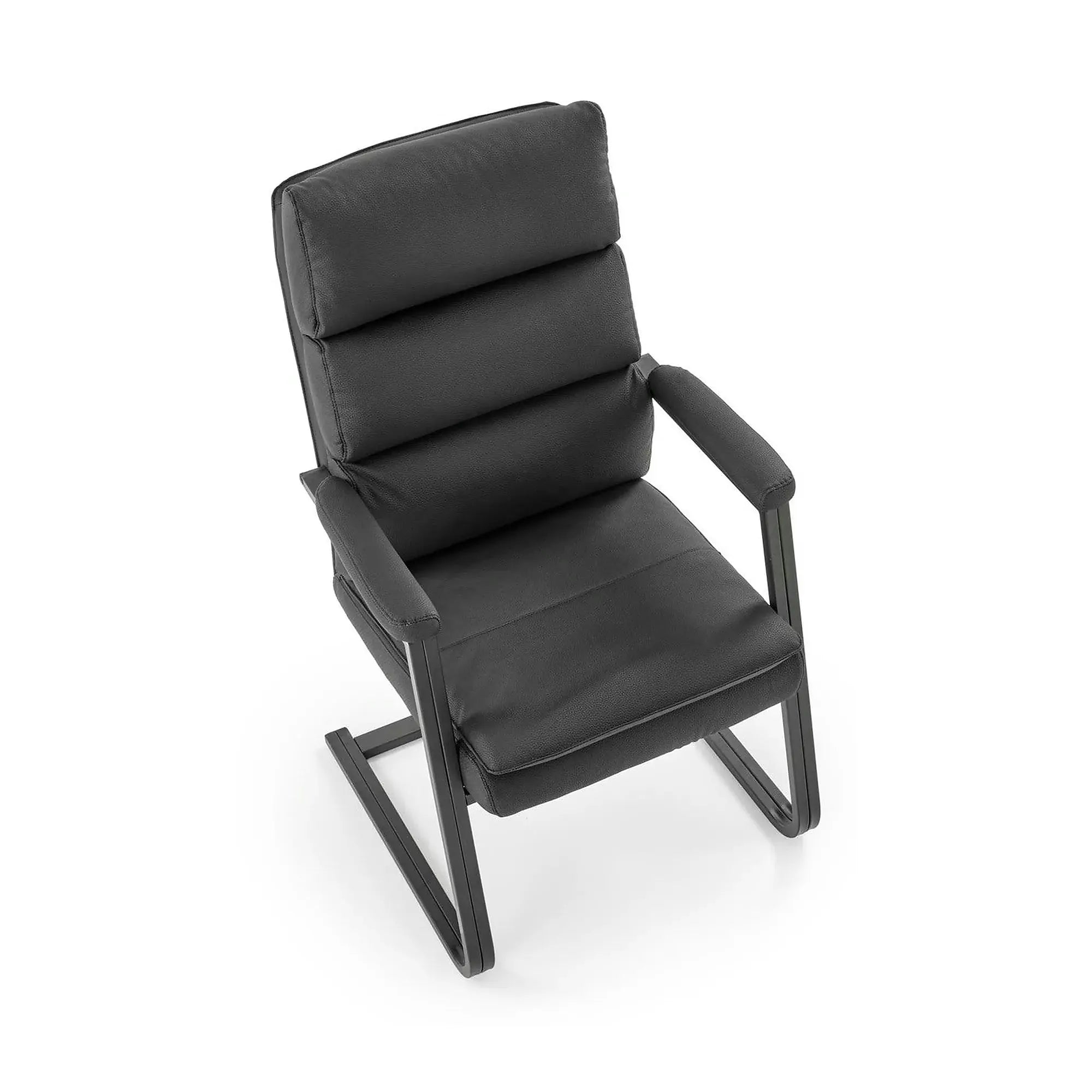 Scaun ADRIANO, negru, piele ecologica, 63x70x109 cm