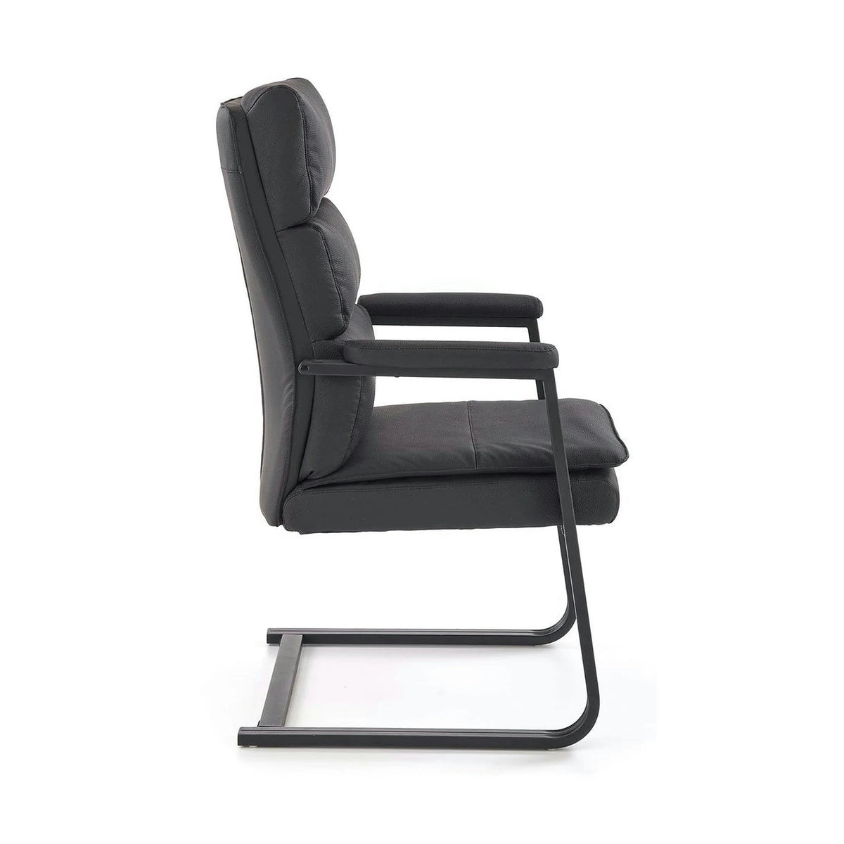 Scaun ADRIANO, negru, piele ecologica, 63x70x109 cm