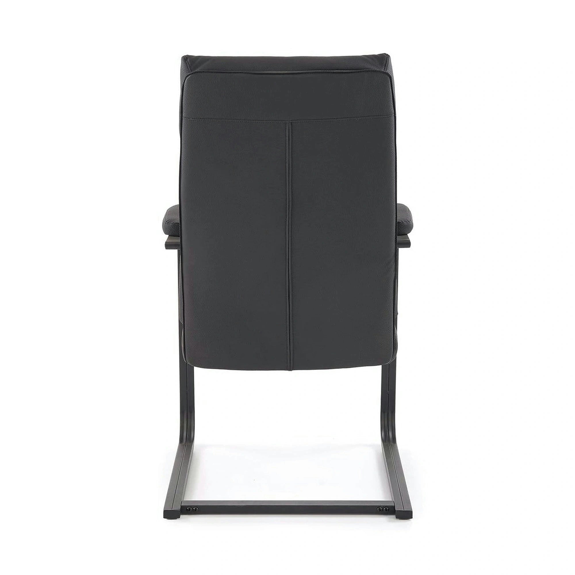 Scaun ADRIANO, negru, piele ecologica, 63x70x109 cm