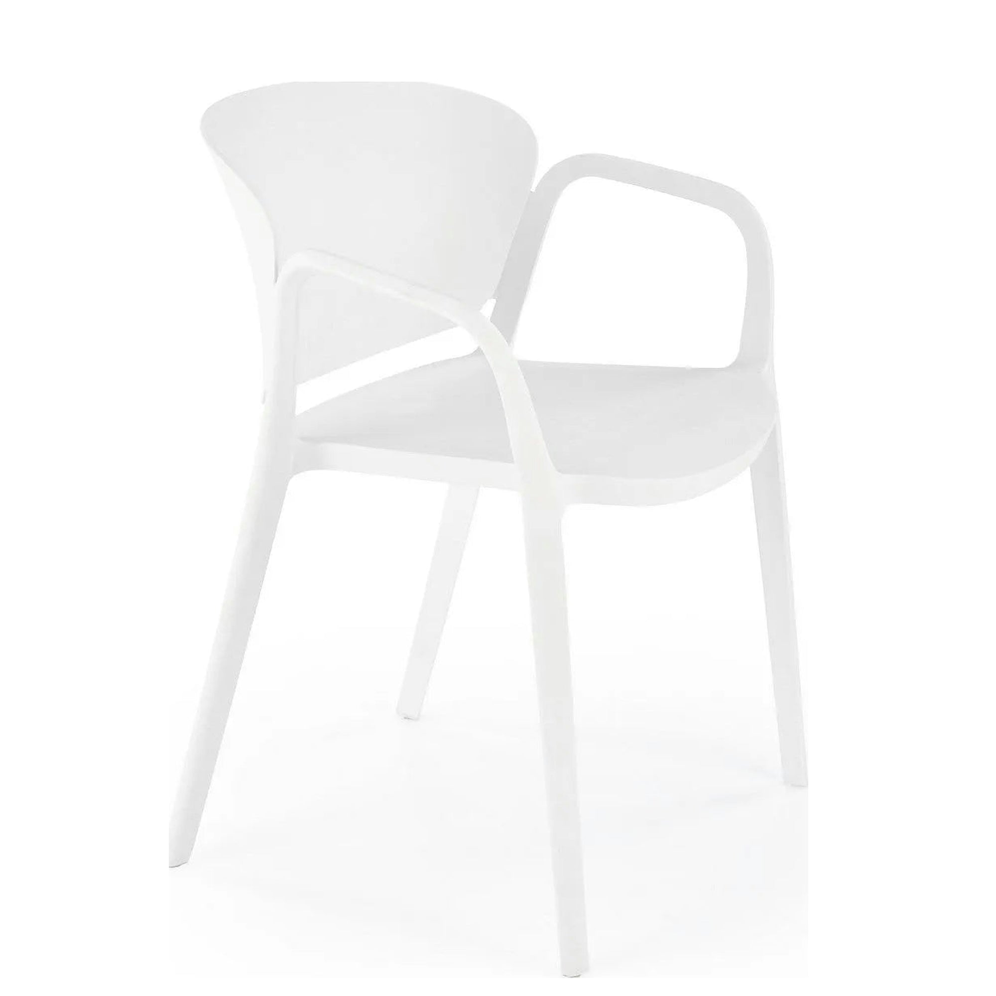 Scaun afara K491, alb, polipropilena, 60x56x76 cm