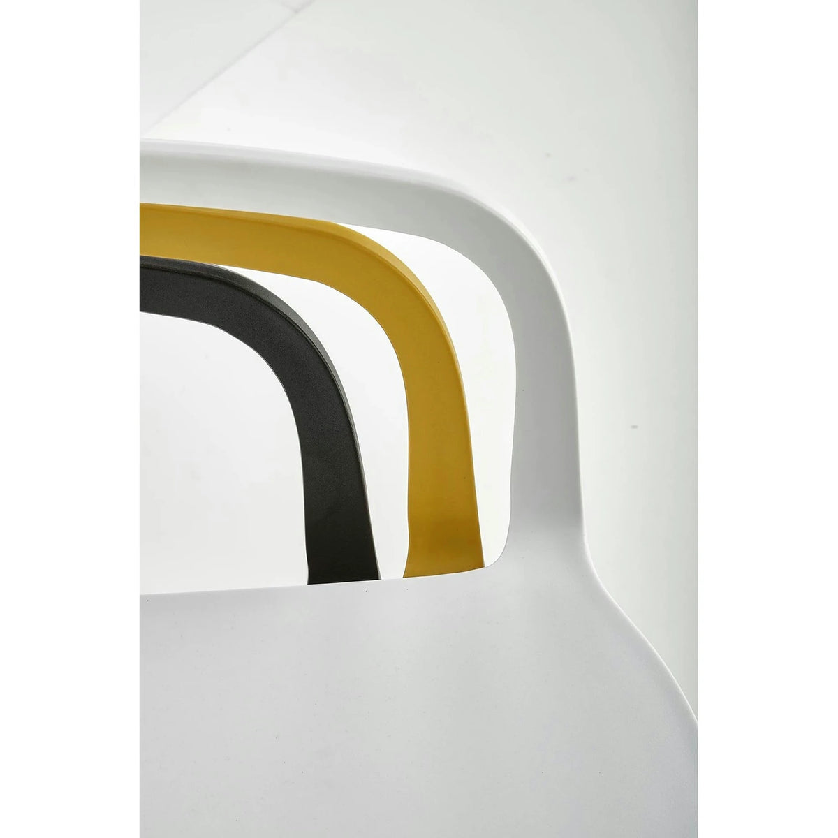Scaun afara K491, alb, polipropilena, 60x56x76 cm