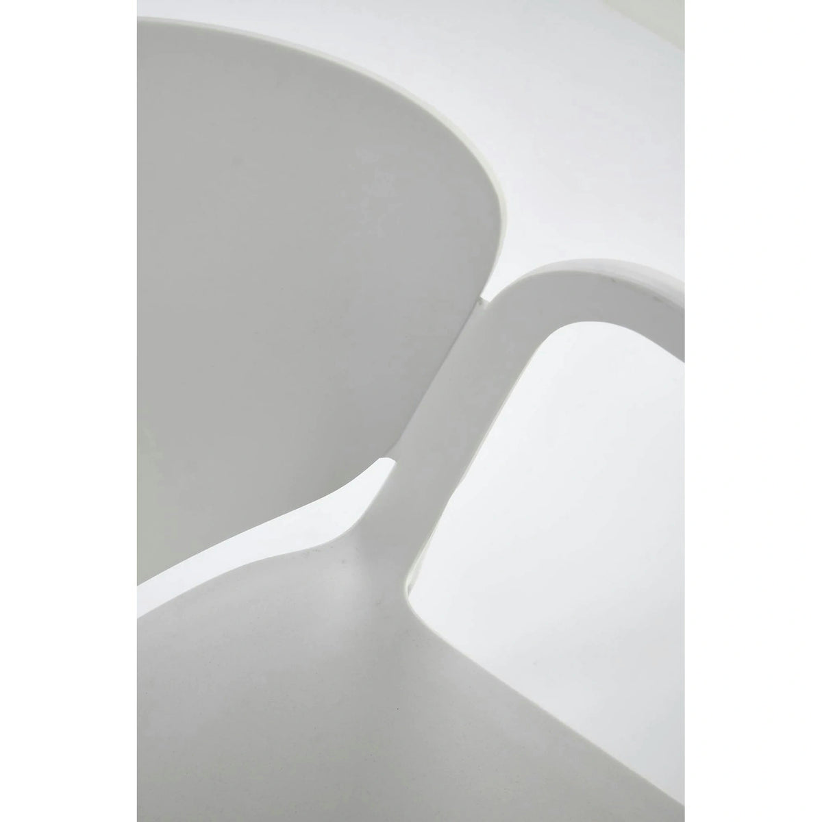 Scaun afara K491, alb, polipropilena, 60x56x76 cm
