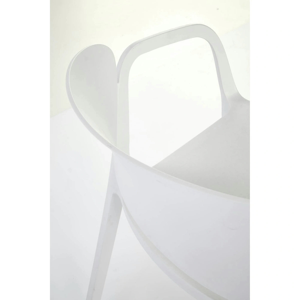 Scaun afara K491, alb, polipropilena, 60x56x76 cm