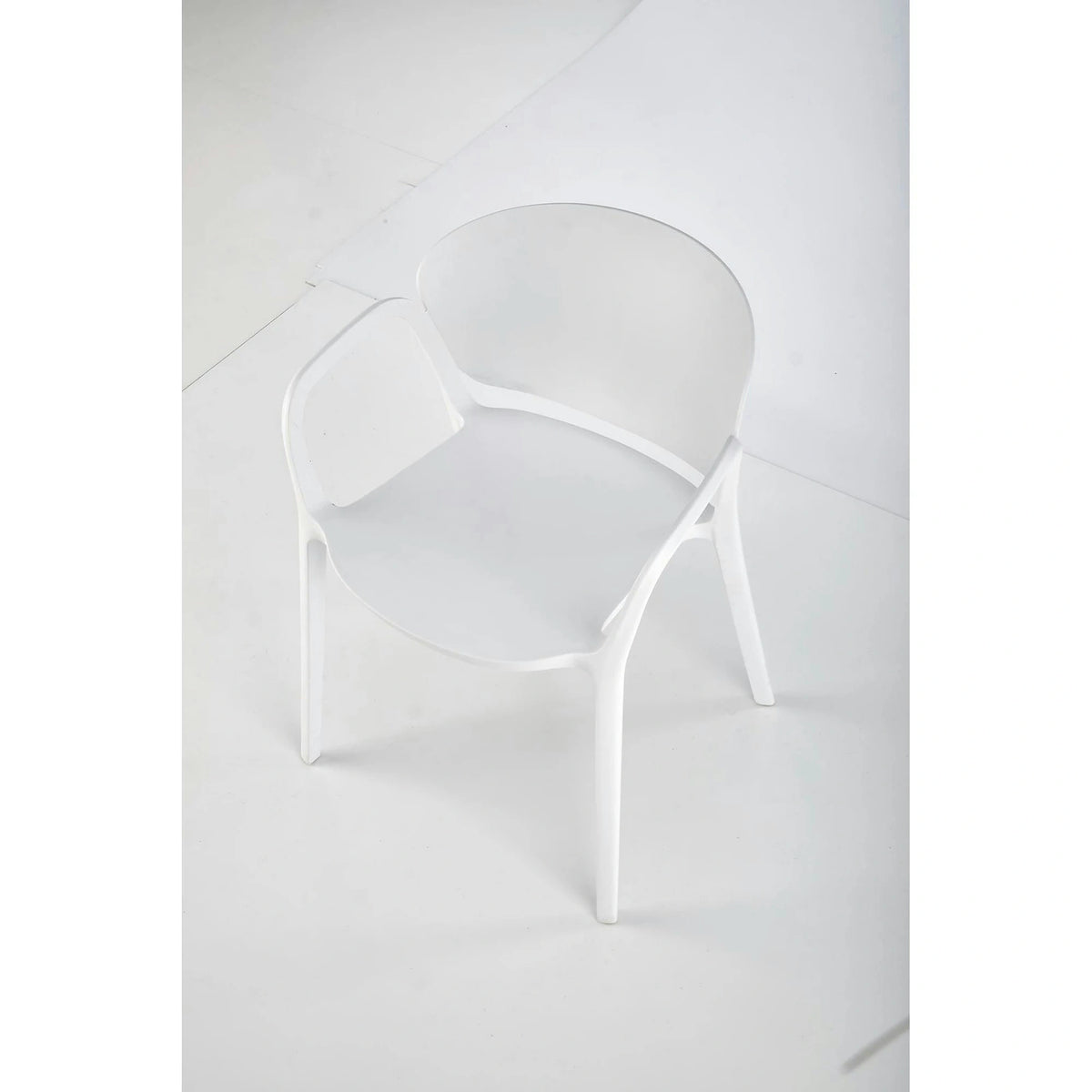 Scaun afara K491, alb, polipropilena, 60x56x76 cm