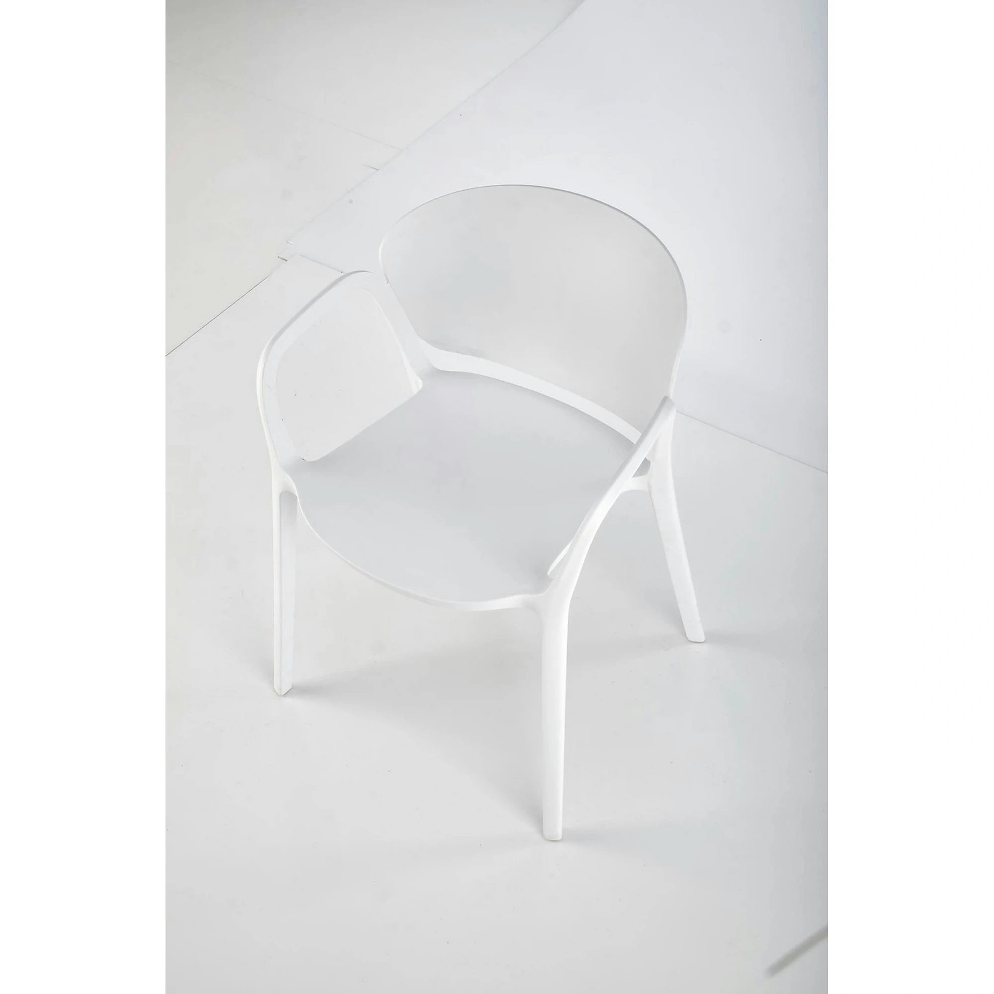 Scaun afara K491, alb, polipropilena, 60x56x76 cm