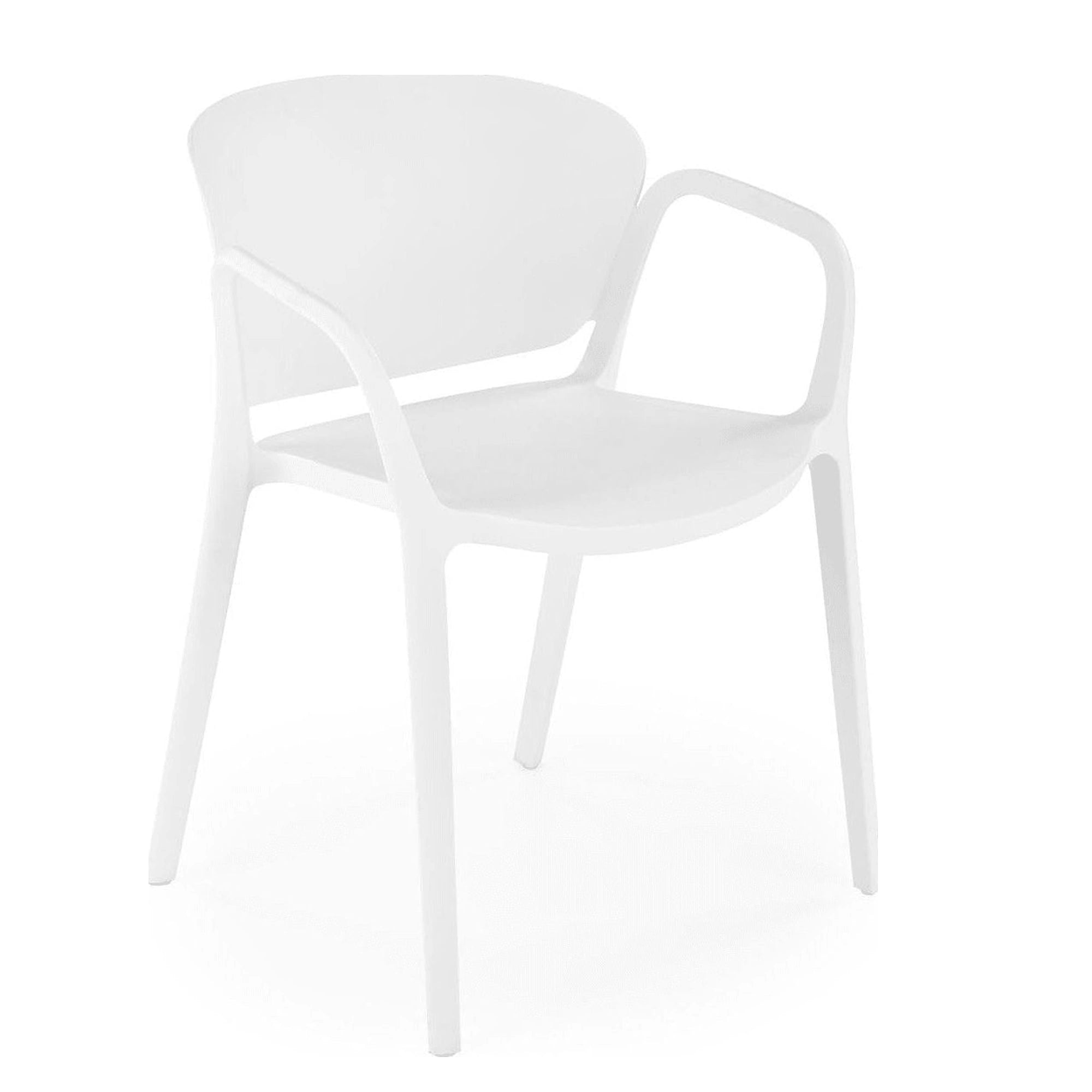Scaun afara K491, alb, polipropilena, 60x56x76 cm