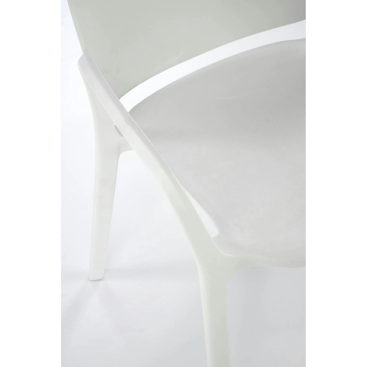 Scaun afara K491, alb, polipropilena, 60x56x76 cm