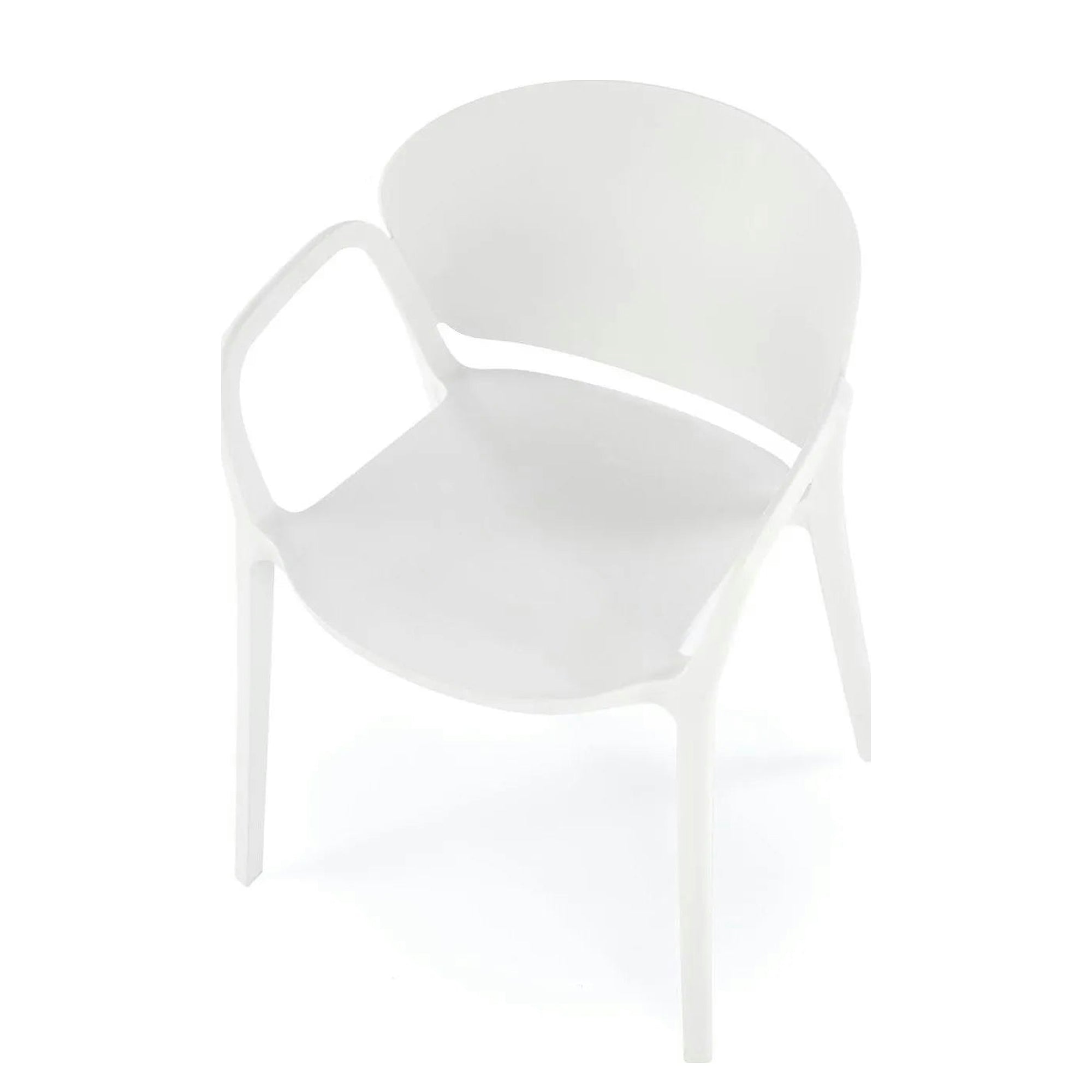 Scaun afara K491, alb, polipropilena, 60x56x76 cm