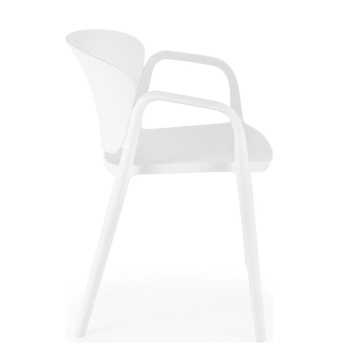 Scaun afara K491, alb, polipropilena, 60x56x76 cm