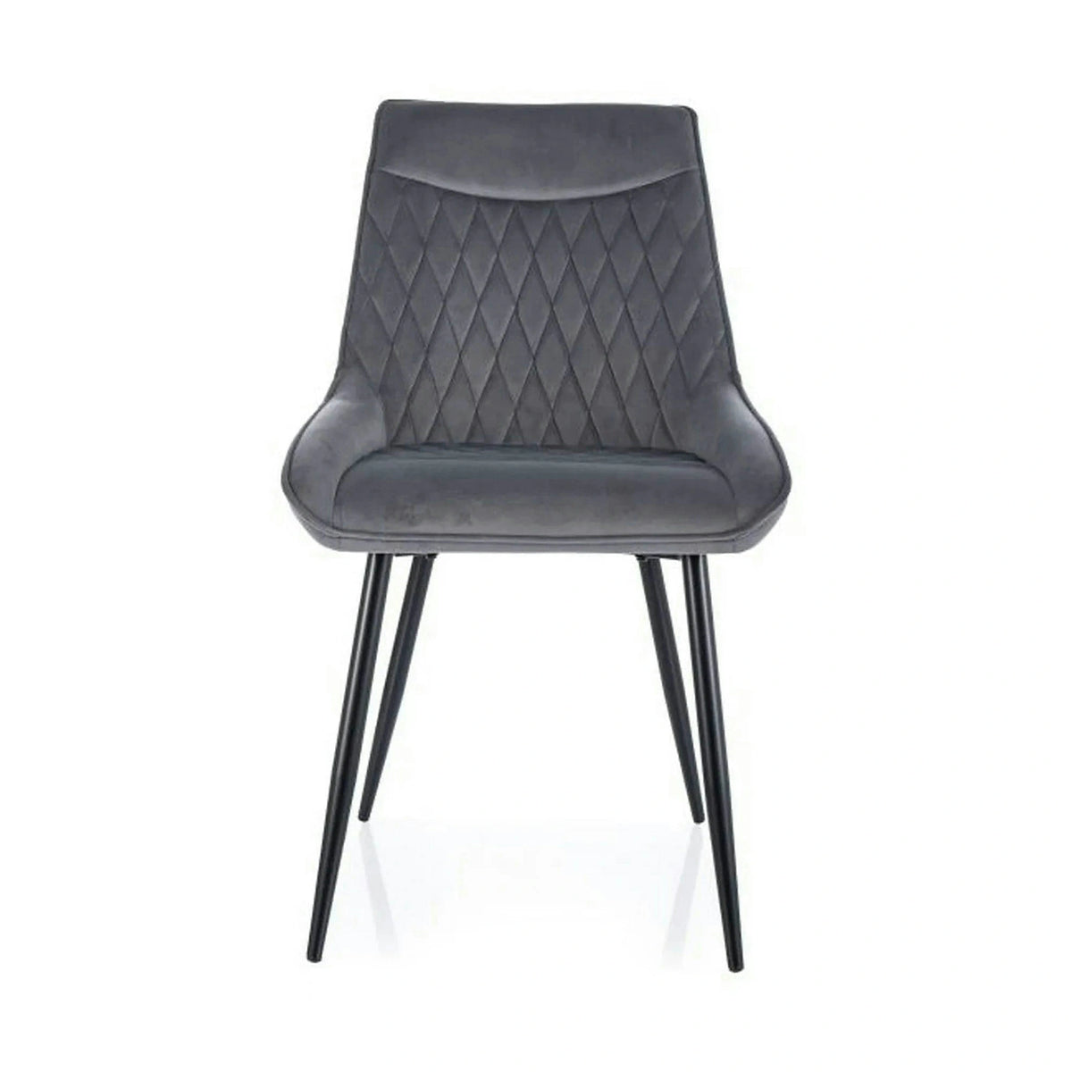 Scaun AGAT, gri/negru, stofa catifelata - Bluvel 14/metal, 51x44x88 cm