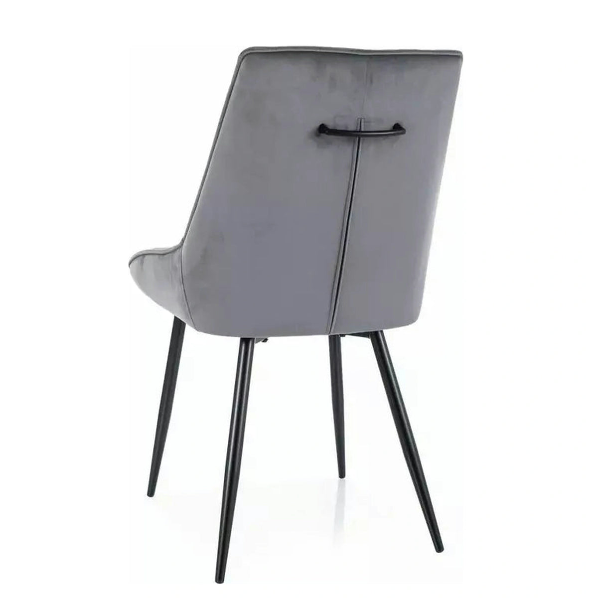 Scaun AGAT, gri/negru, stofa catifelata - Bluvel 14/metal, 51x44x88 cm