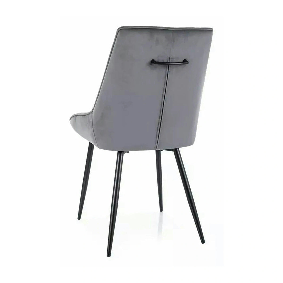 Scaun AGAT, gri/negru, stofa catifelata - Bluvel 14/metal, 51x44x88 cm