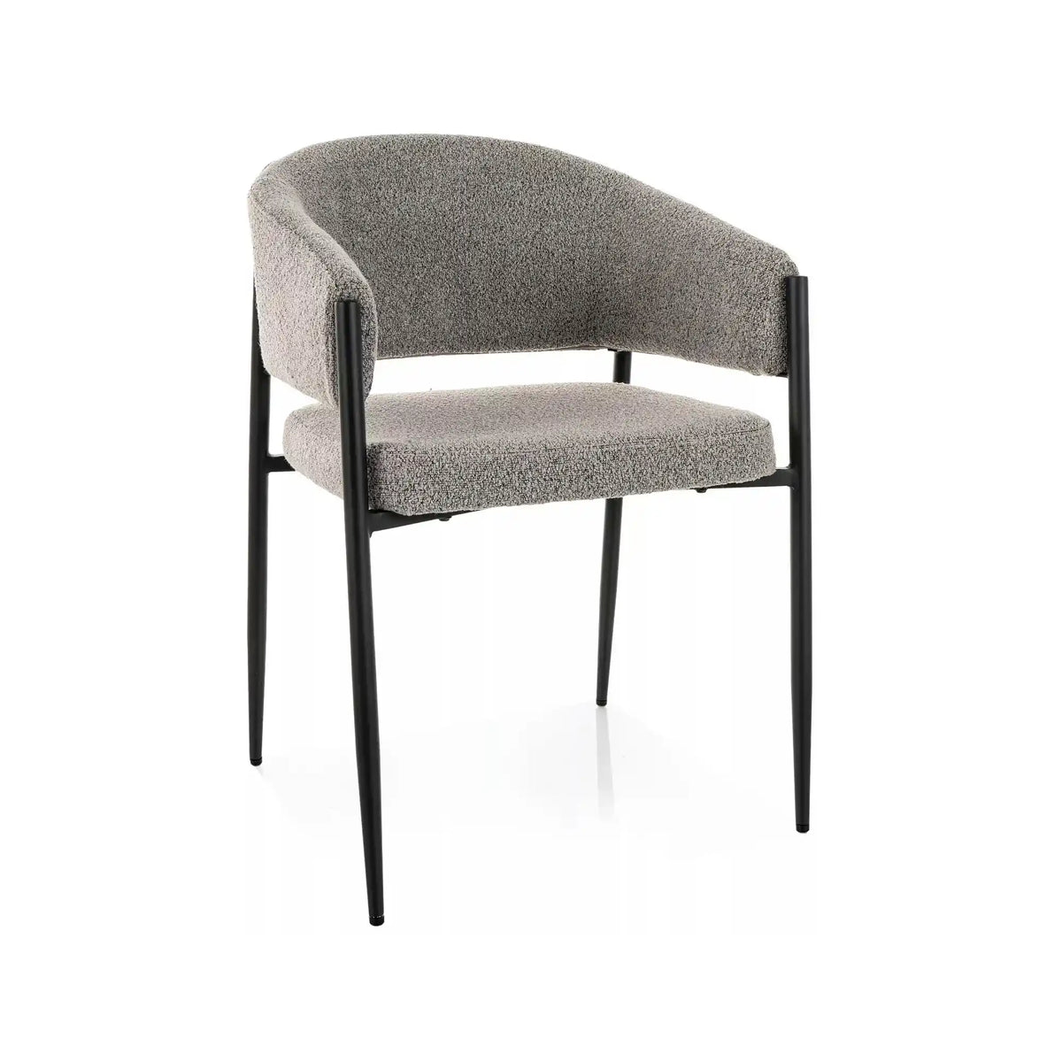 Scaun AKITA, gri/negru, stofă/metal, 56x48x78 cm