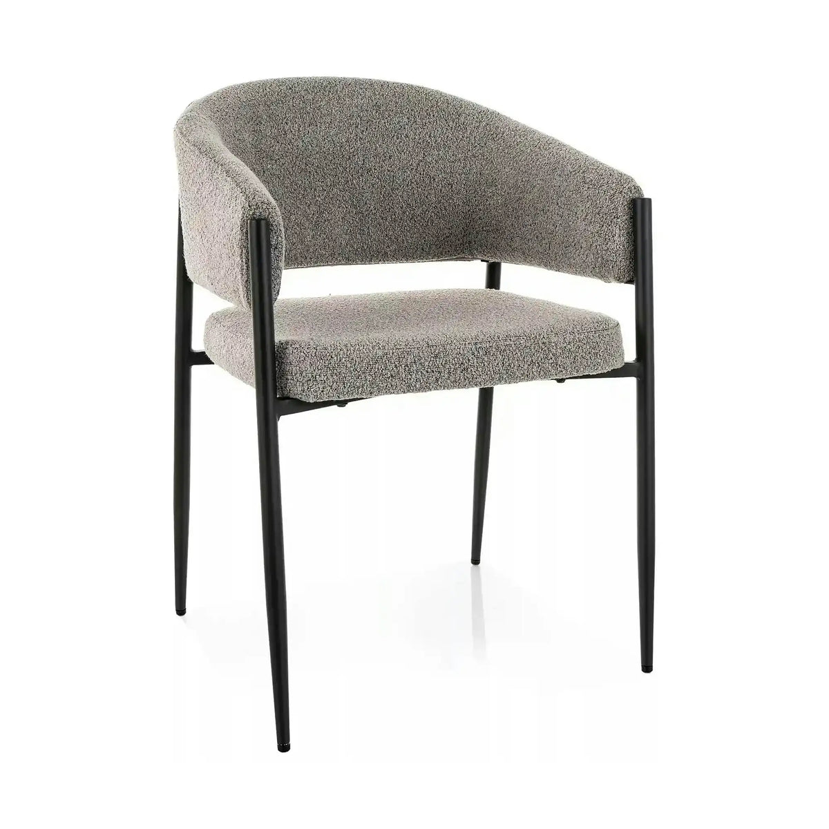 Scaun AKITA, gri/negru, stofă/metal, 56x48x78 cm