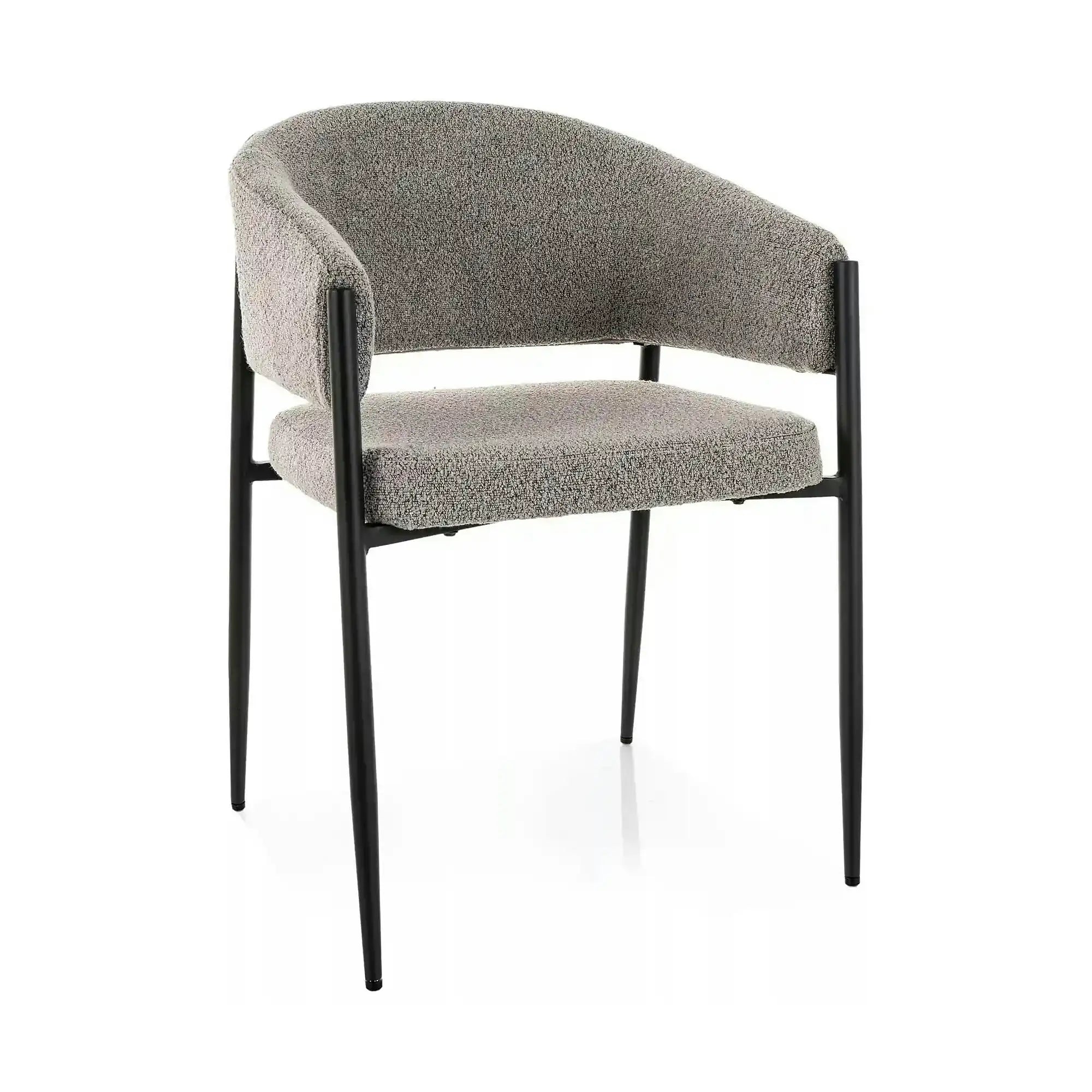 Scaun AKITA, gri/negru, stofă/metal, 56x48x78 cm