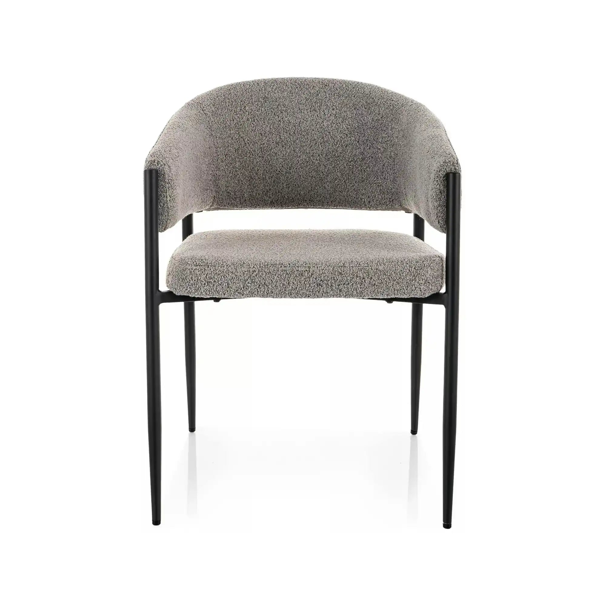Scaun AKITA, gri/negru, stofă/metal, 56x48x78 cm